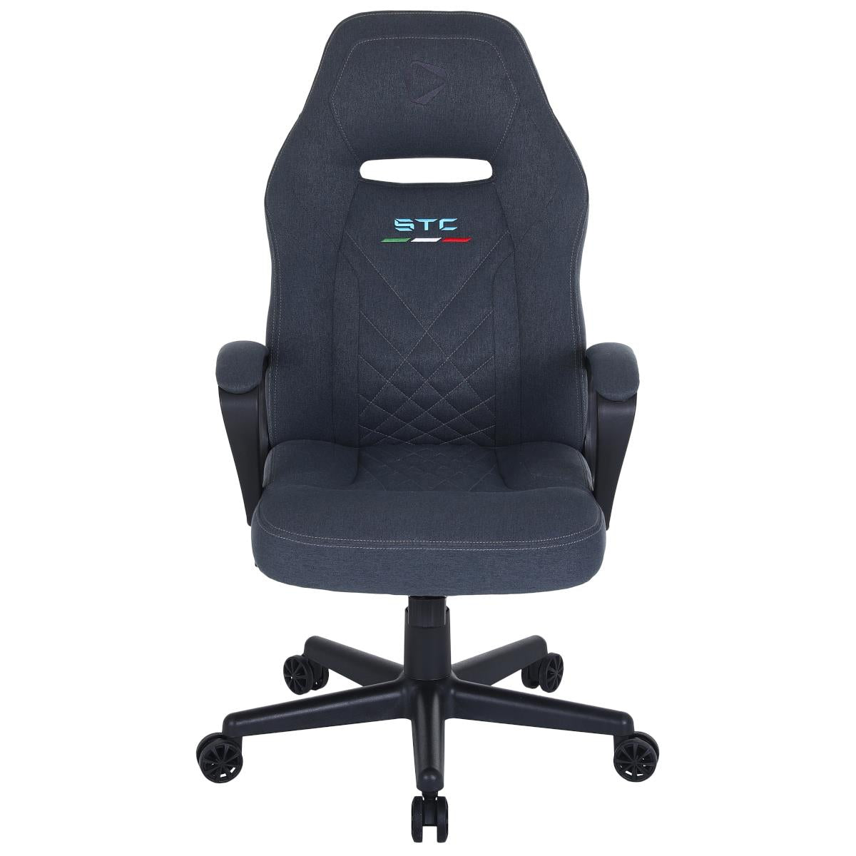 onex stc compact s series gaming/office chair (graphite) with short pile linen fabric