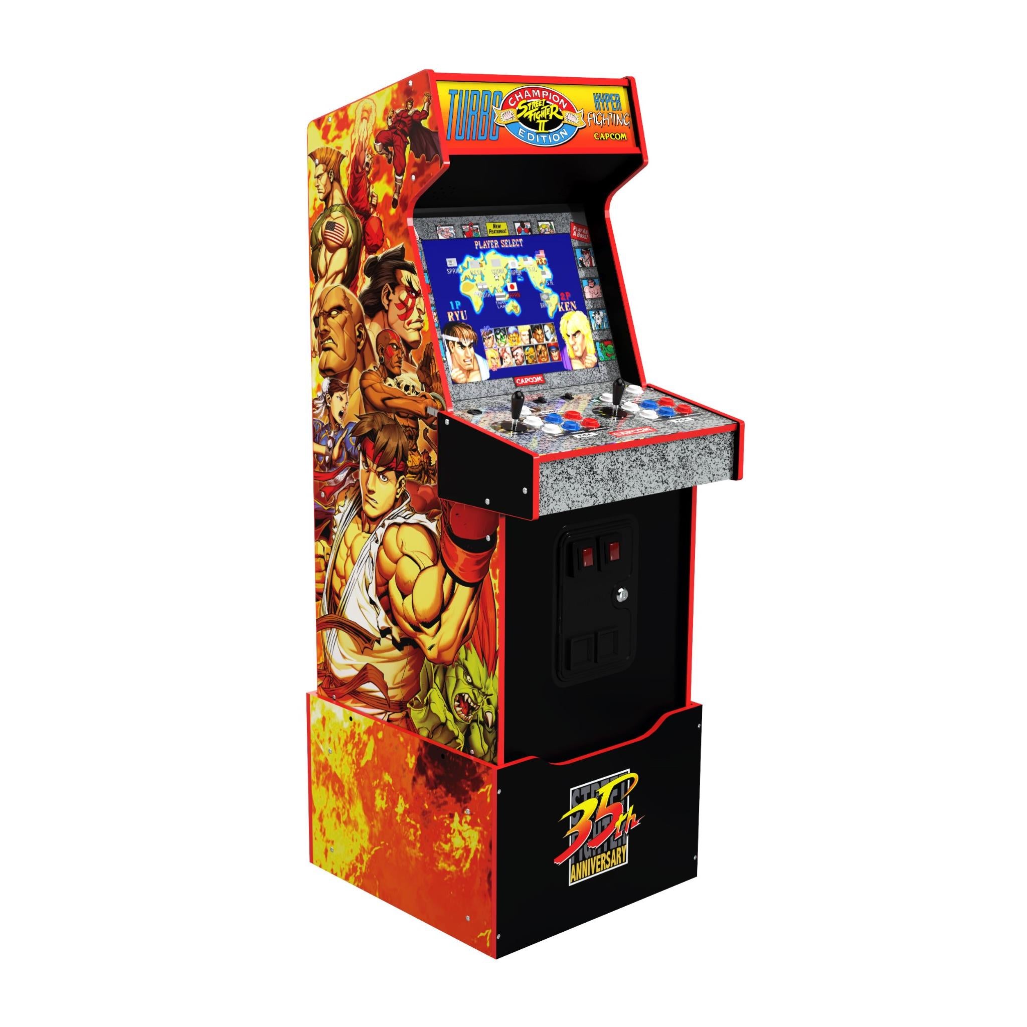 arcade1up street fighte arcade cabinet yoga flame edition