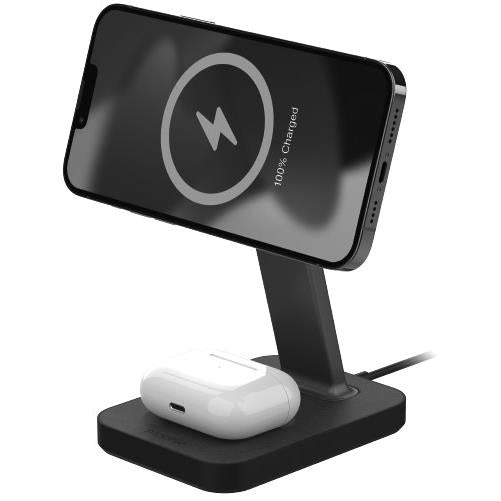 mophie snap+ 2-in-1 wireless charging stand and pad