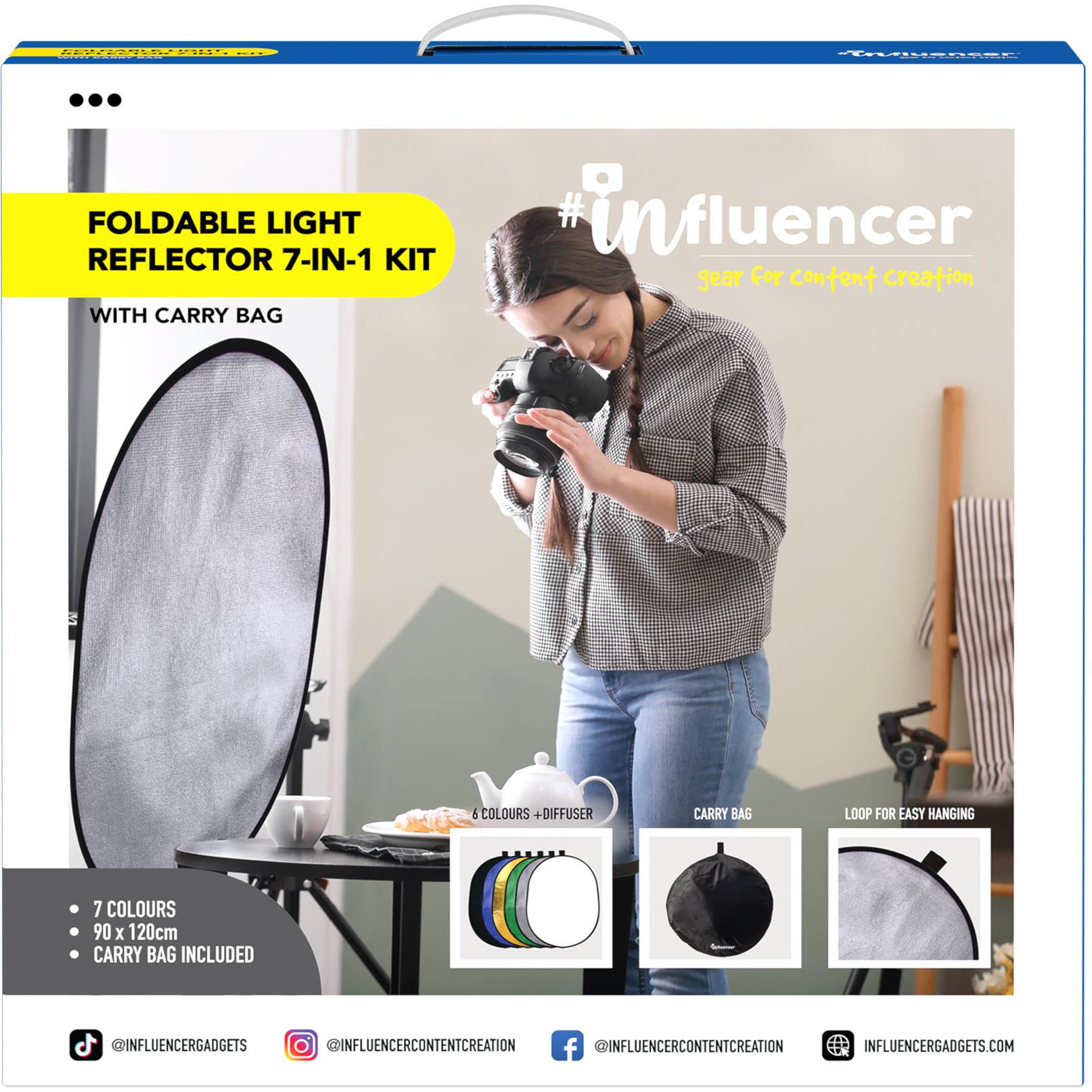 influencer foldable light reflector 7-in-1 kit