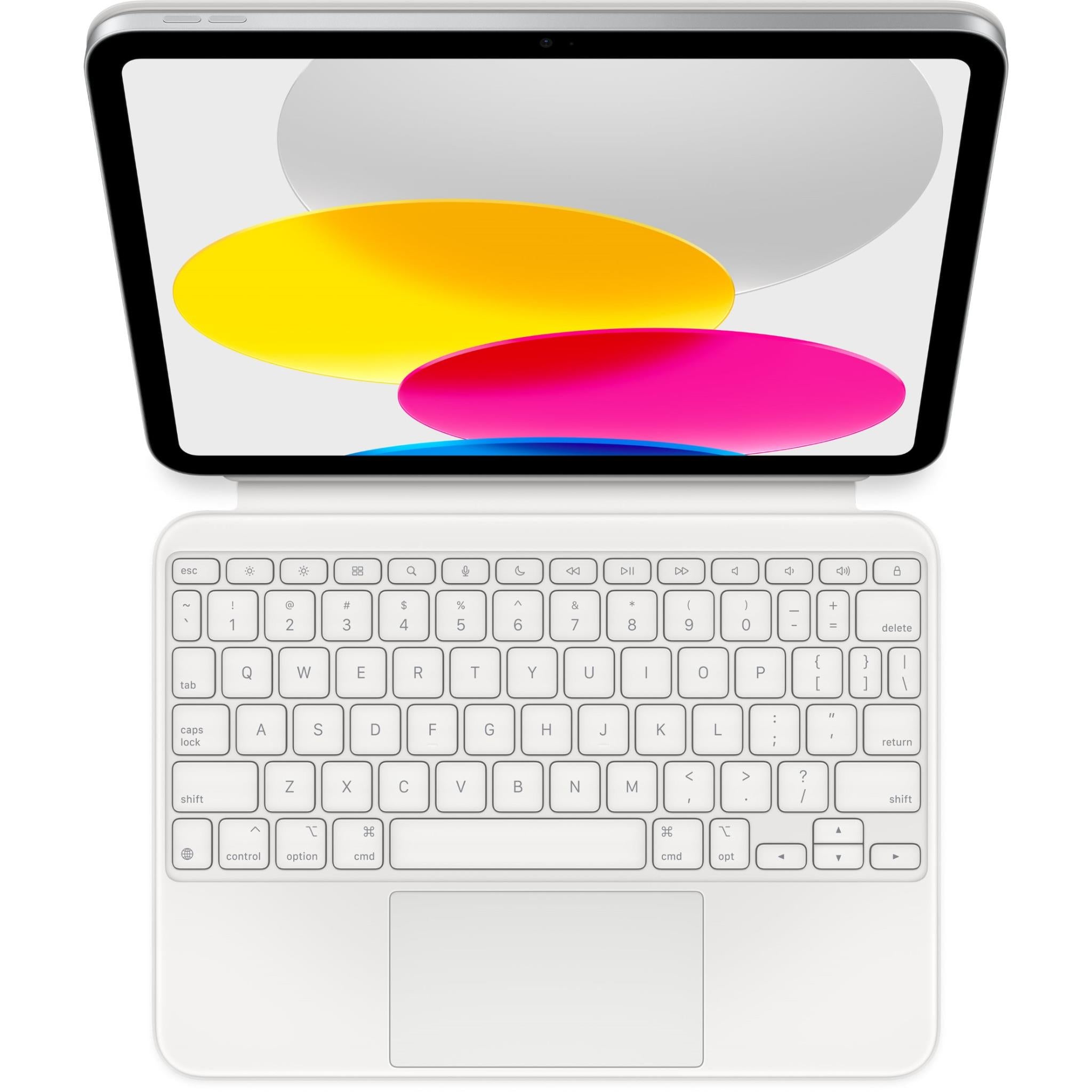 apple magic keyboard folio for ipad 10th gen (white)