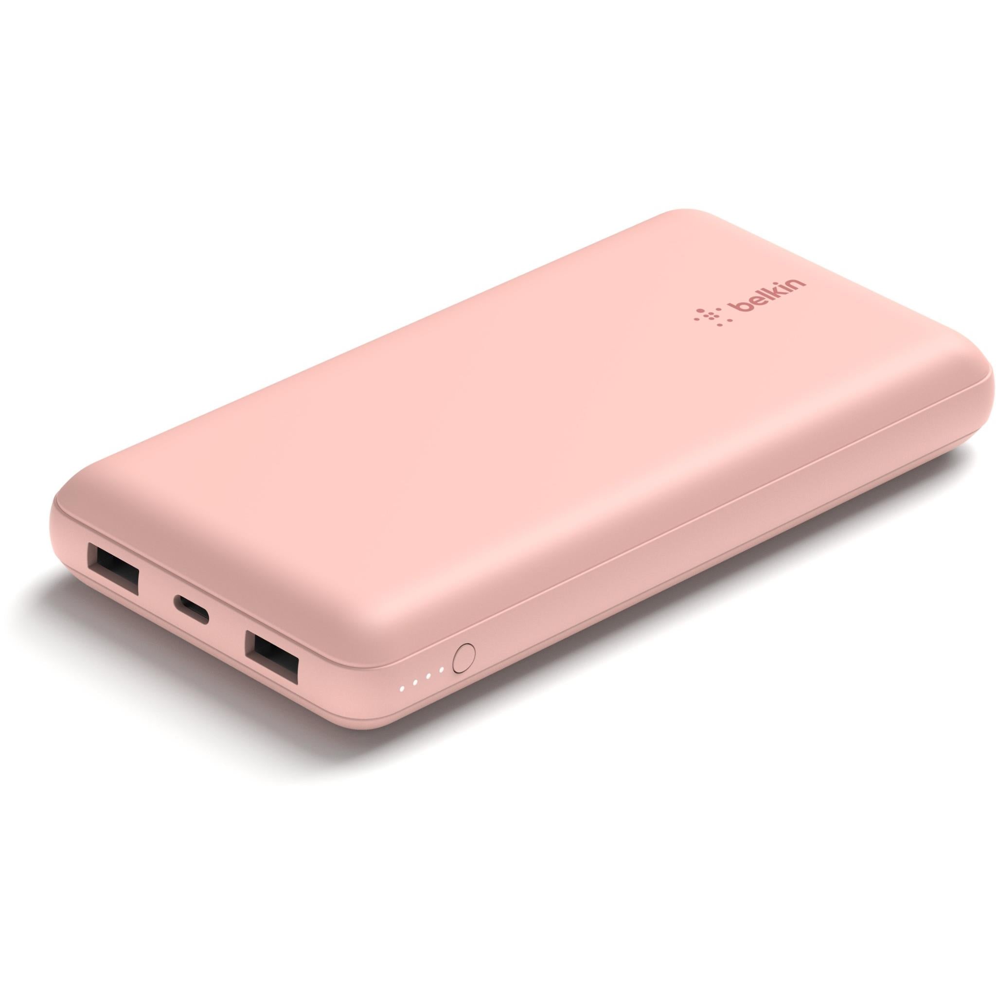 belkin boostup charge 15w 20k usb-c power bank (rose gold)