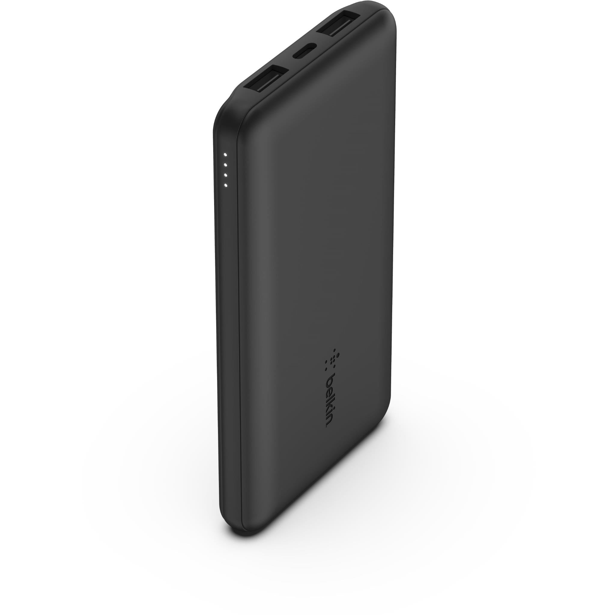 belkin boostup charge 10k 3 port power bank with cable (black)