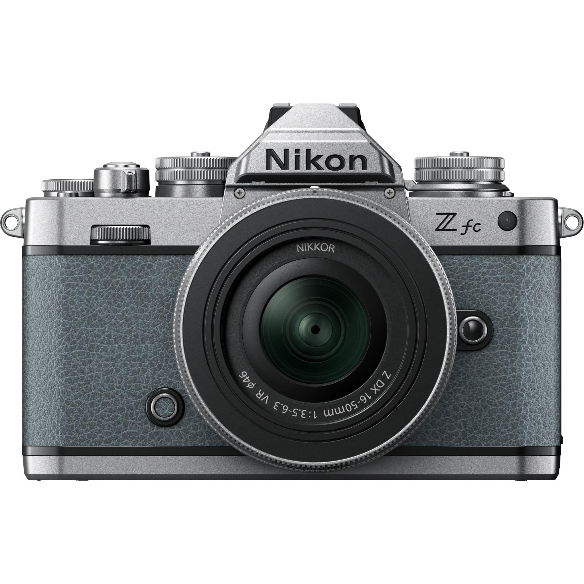 nikon z fc mirrorless camera with nikkor z 16-50mm lens (chalk blue)