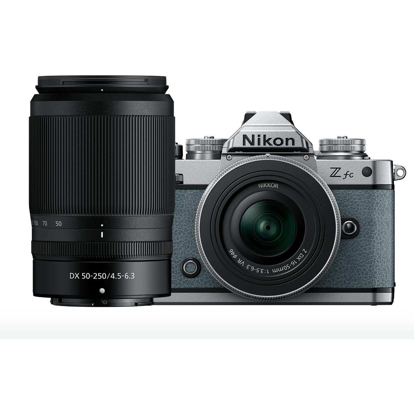 nikon z fc mirrorless camera w/ nikkor z 16-50mm/50-250mm twin lens kit