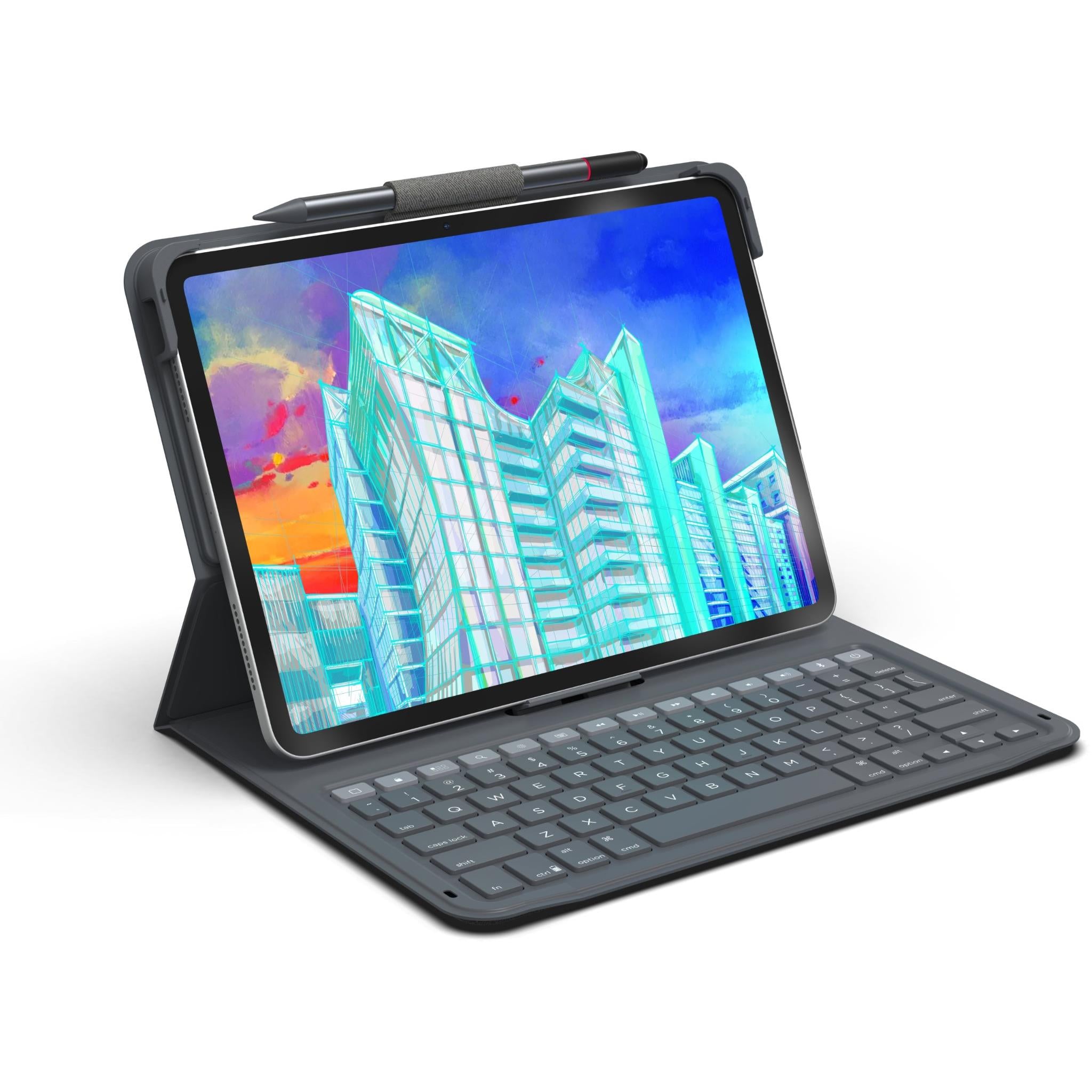 zagg keyboard messenger folio 2 case for ipad 10.2" & air 3