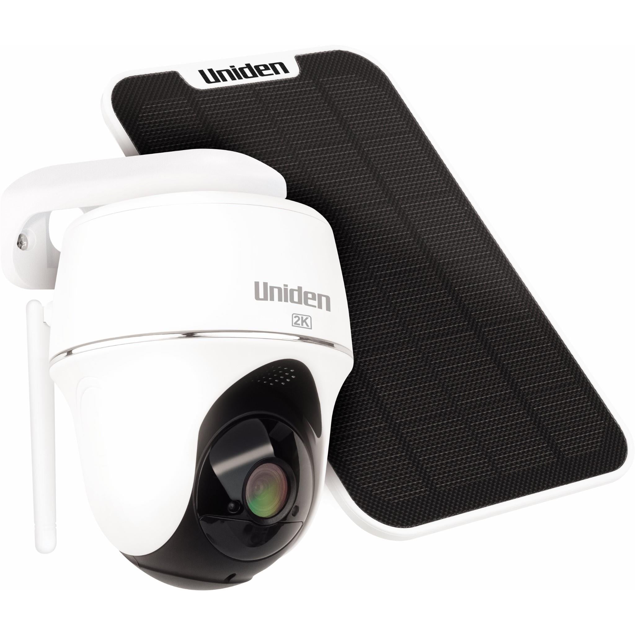 uniden app cam solo 2k wirefree pan & tilt camera with solar panel