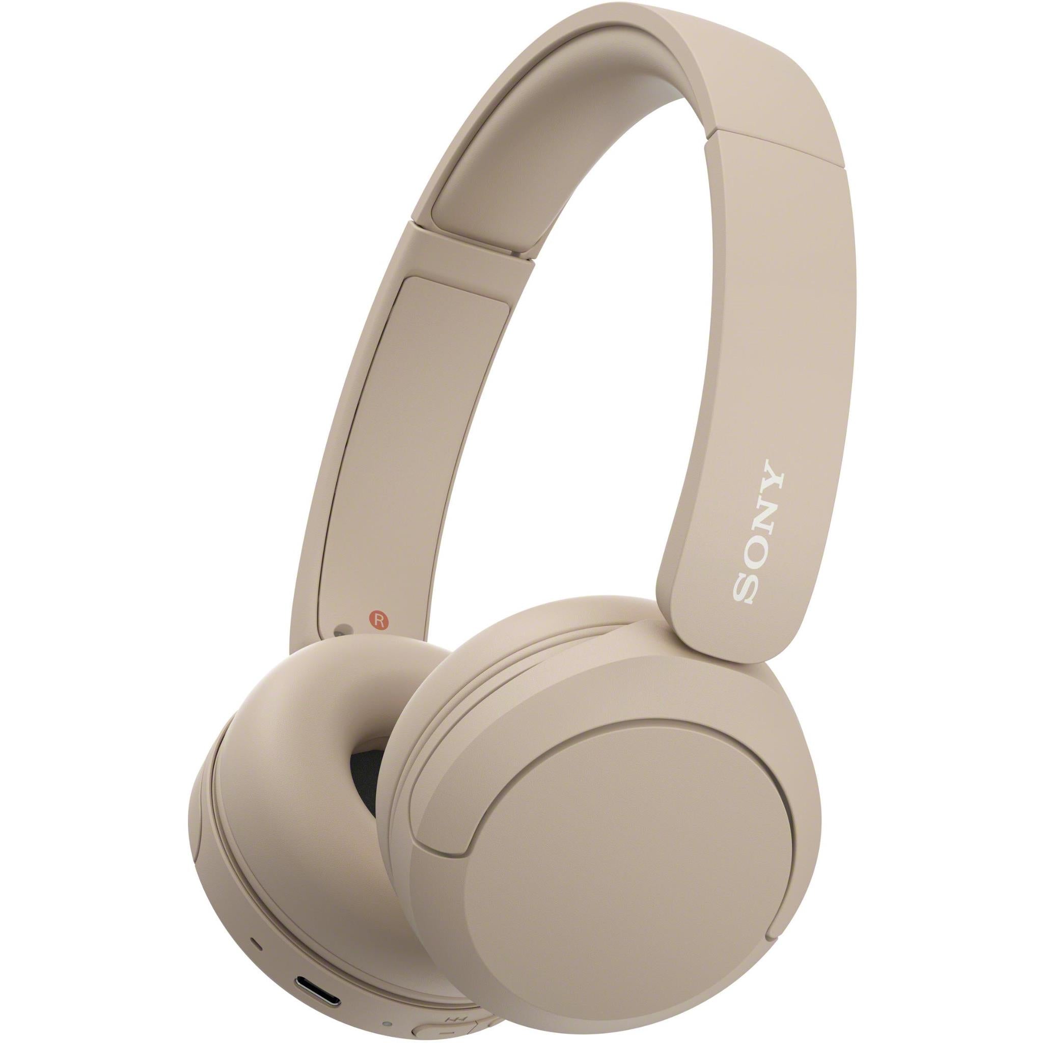 sony wh-ch520 wireless on-ear headphones (beige)