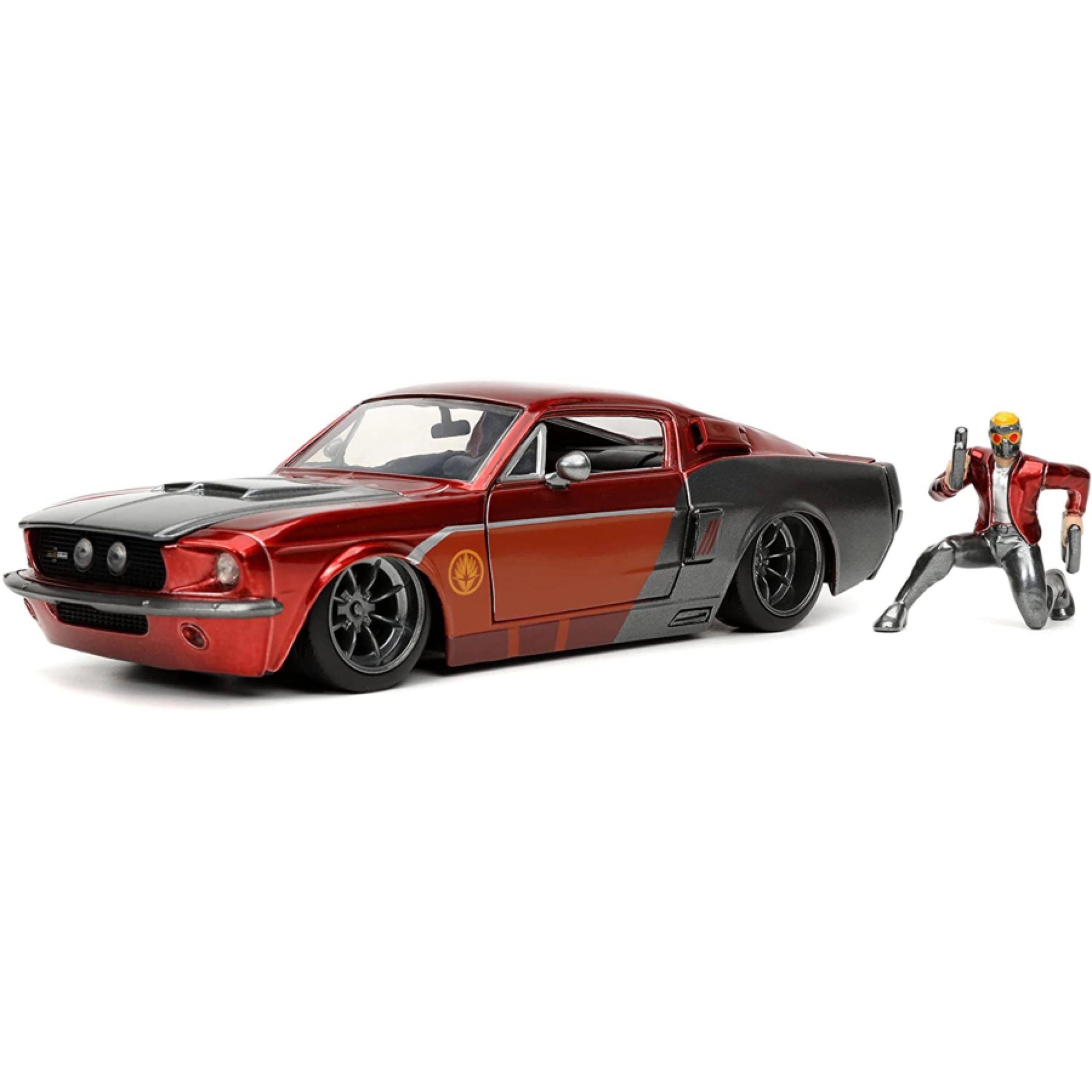 guardians of the galaxy (comics) - star-lord & 1967 ford mustang 1:24 scale