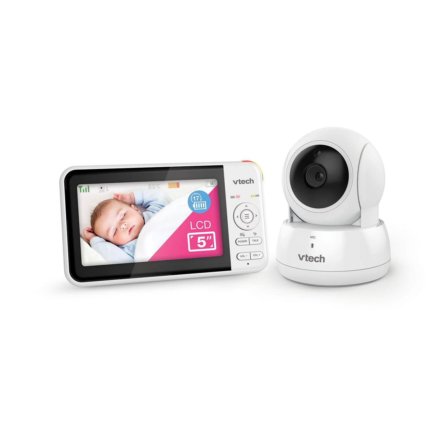 vtech bm5550 5" full colour pan & tilt baby monitor