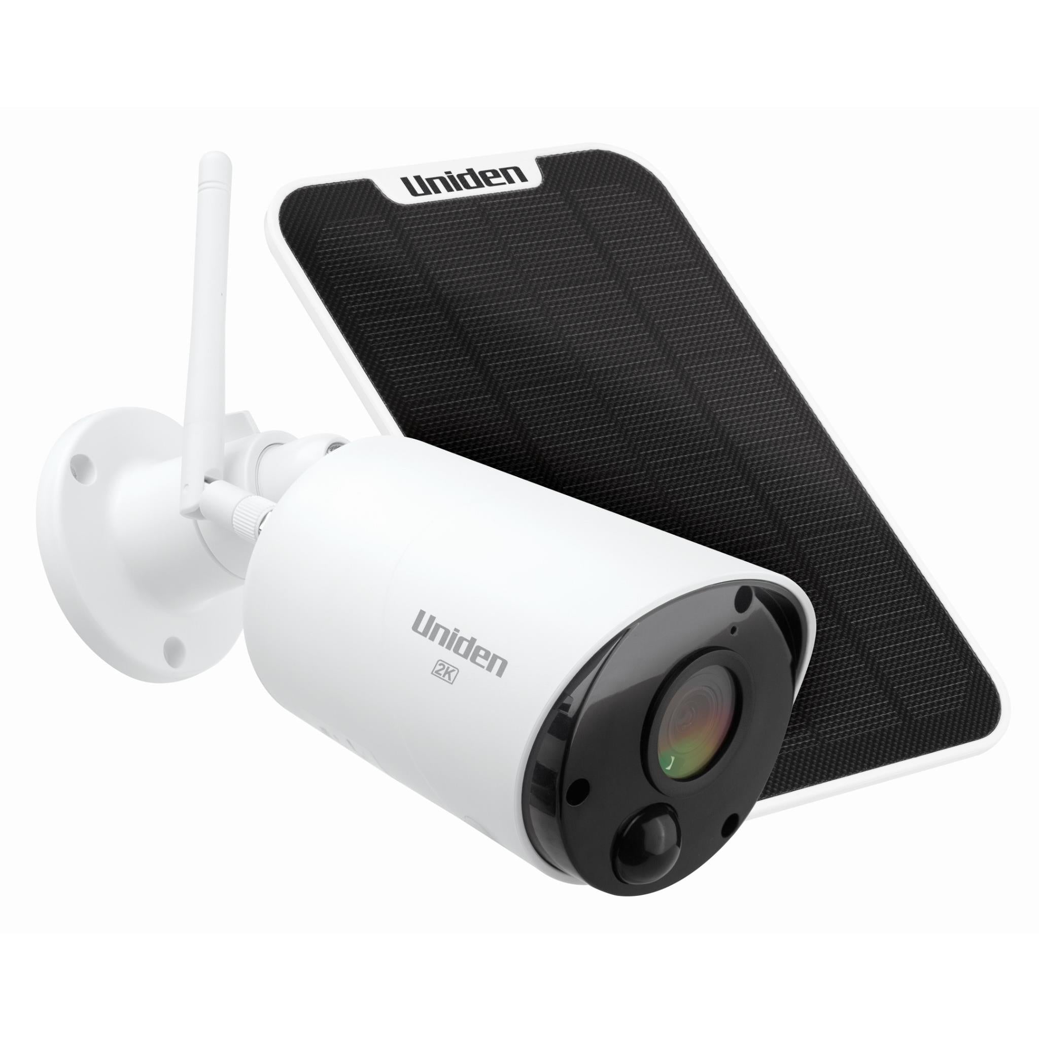 uniden solo 2k bullet wireless security camera with solar panel