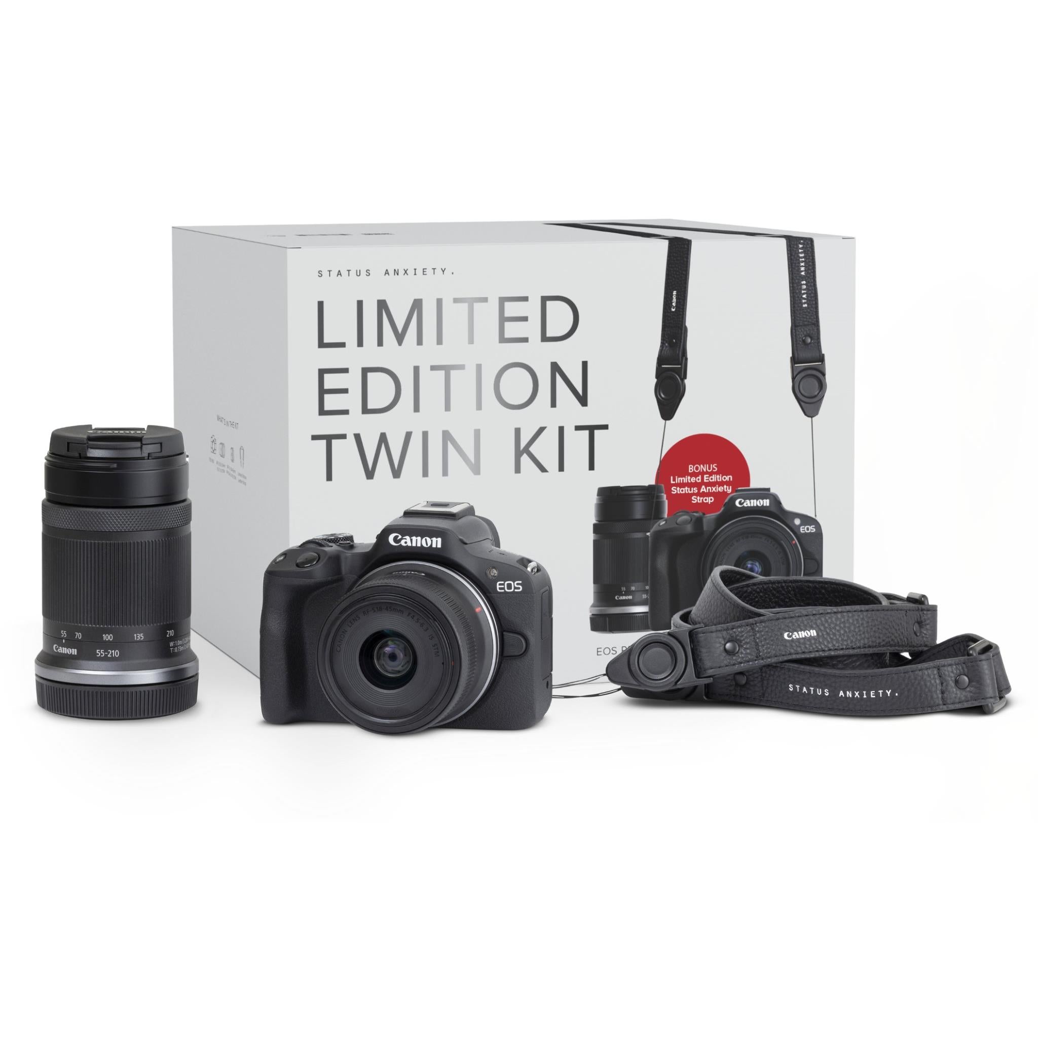 canon eos r50 mirrorless camera with rfs 18-45 + 55-210mm twin lens kit (limited edition)