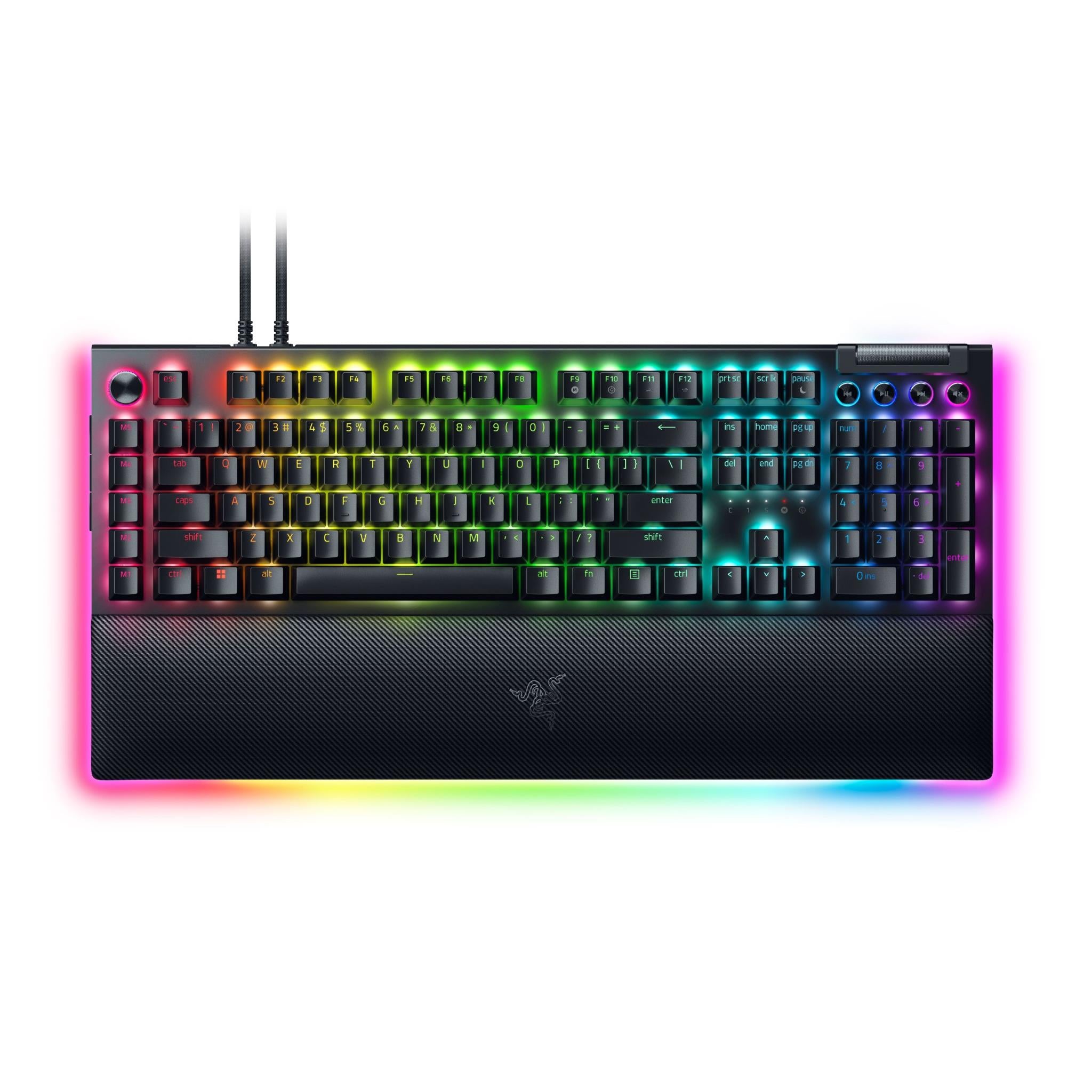 razer blackwidow v4 pro wired mechanical gaming keyboard (yellow switch)