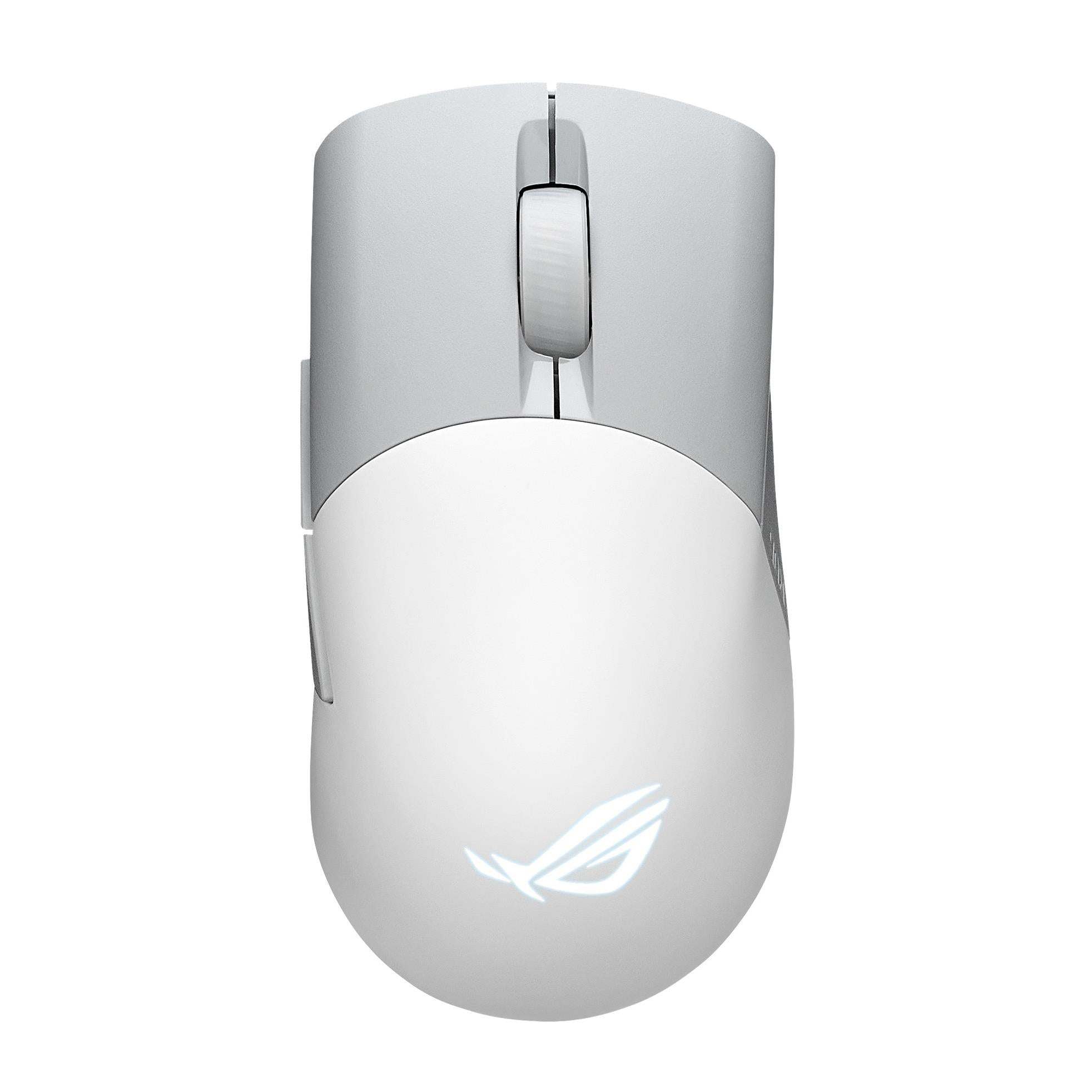 asus rog keris wireless aimpoint lightweight gaming mice mice (moonlight white)