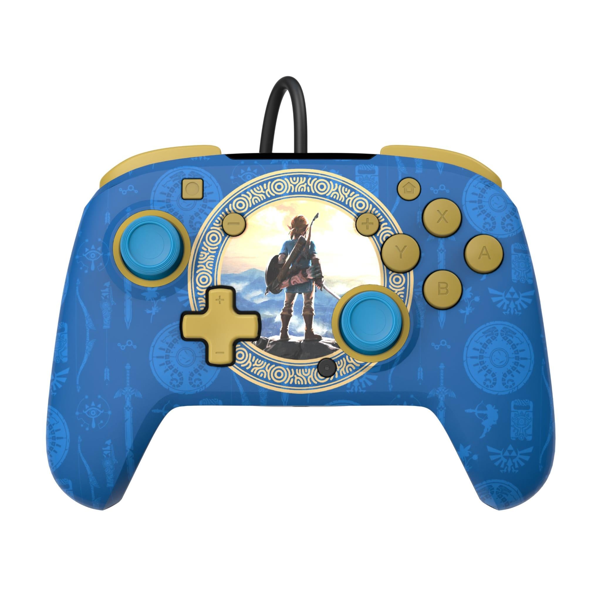 rematch wired controller for nintendo switch (hyrule blue)