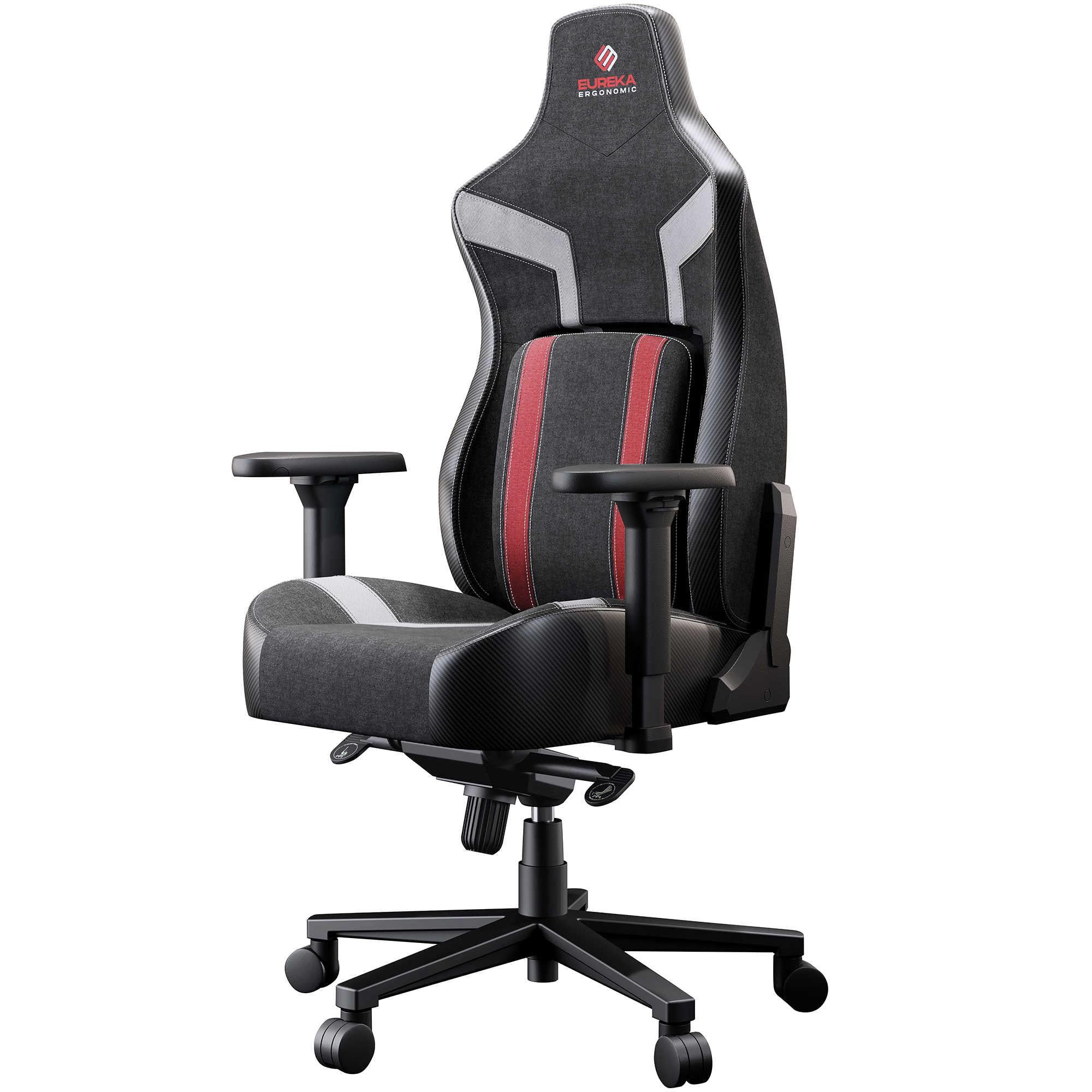 eureka gc08 python ii series ergonomic chair (black/red)