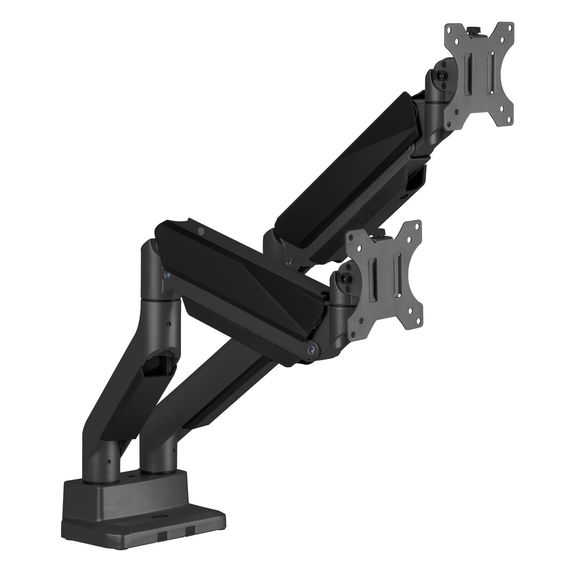 xcd gas bracket large monitor dual arm (black)