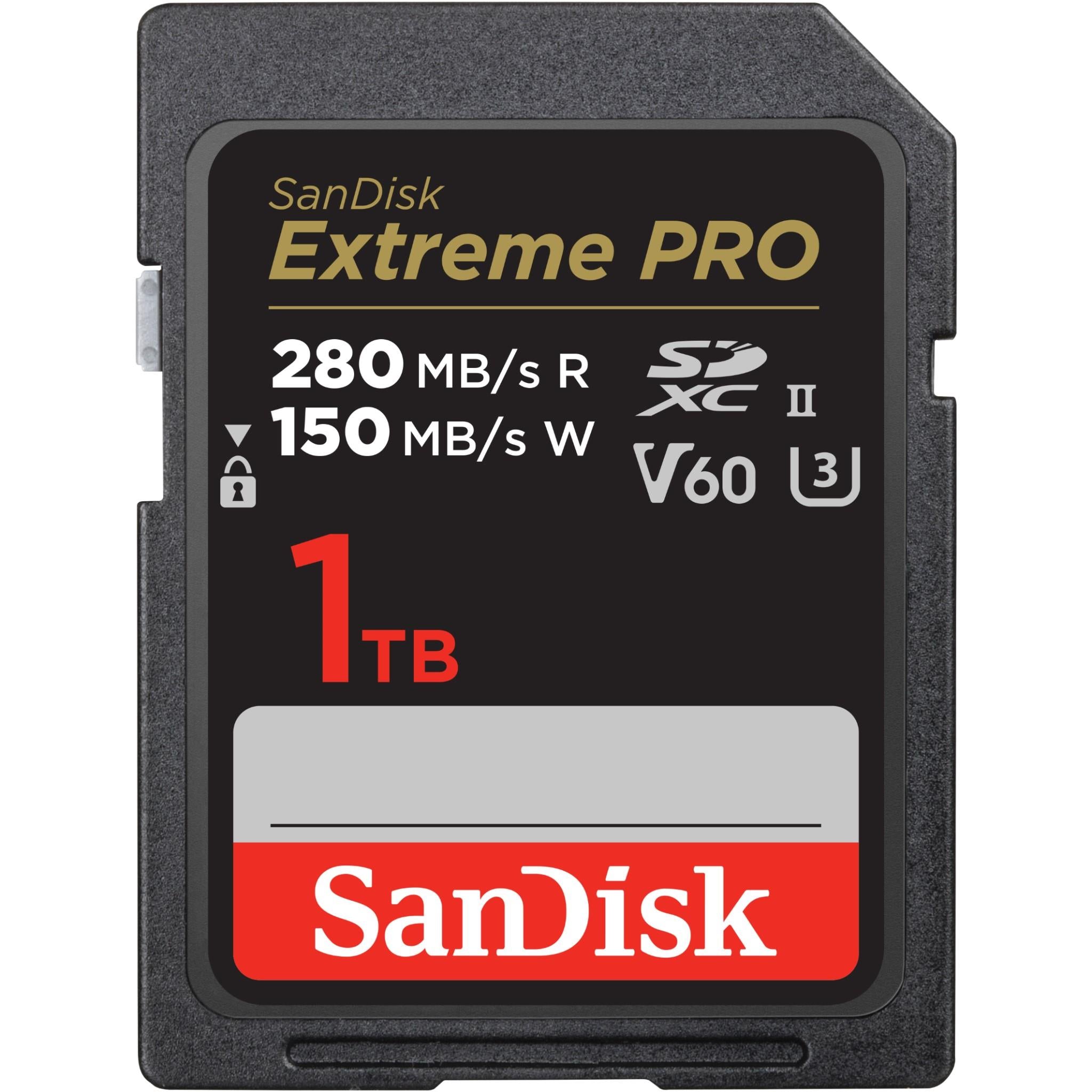 sandisk extreme pro sdxc 1tb 280mb/s uhs-ii memory card
