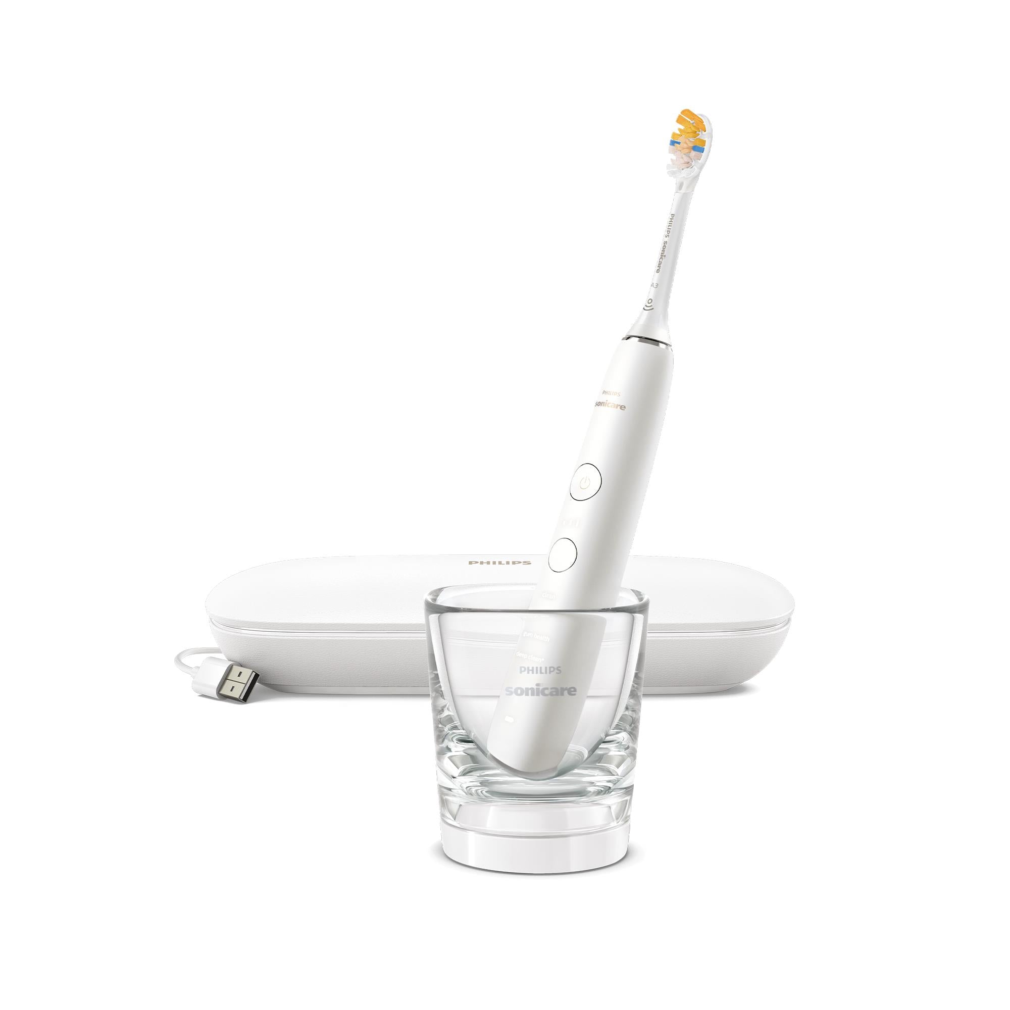 philips sonicare diamondclean 9000 electric toothbrush with app (white)