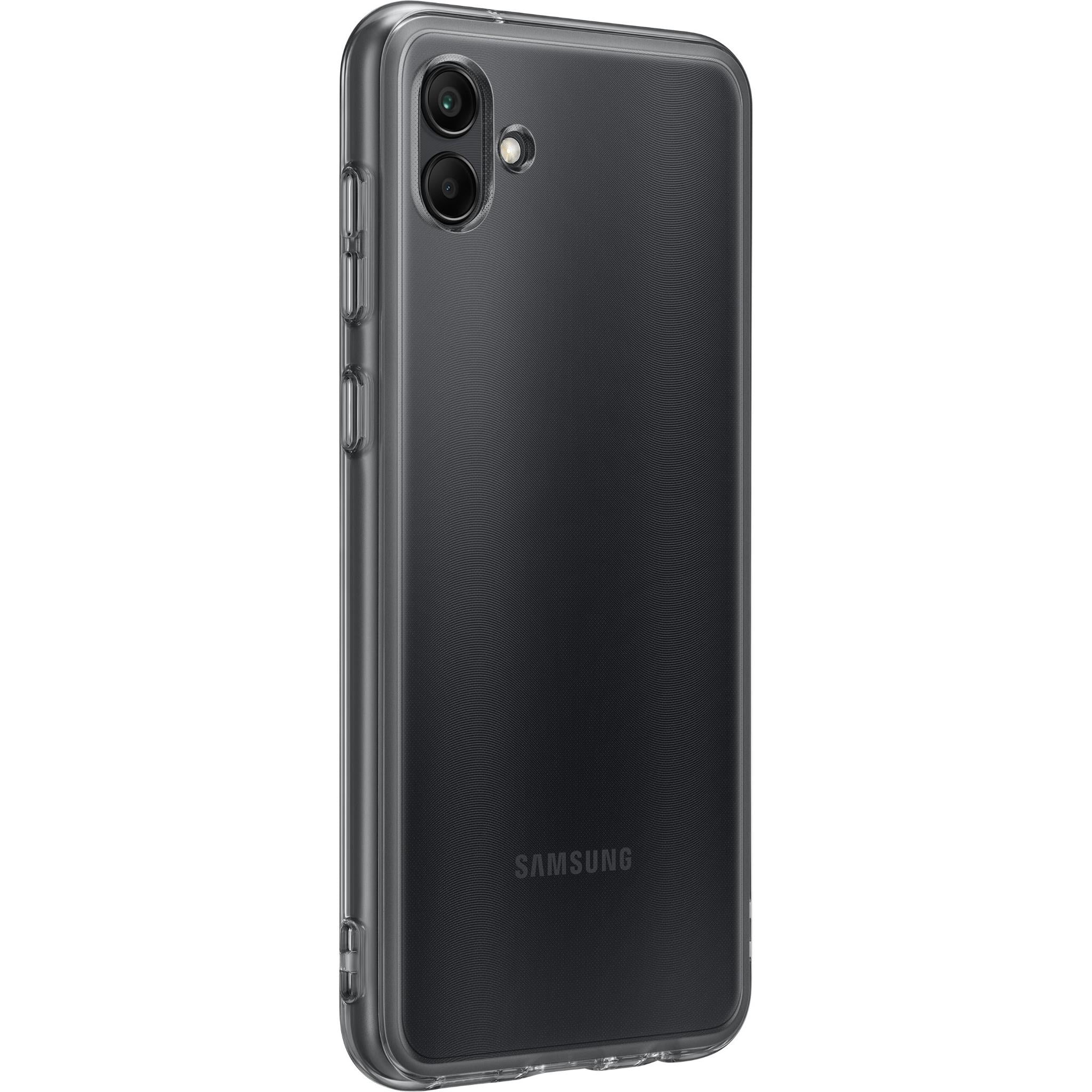 samsung soft clear case for galaxy a04s (black)