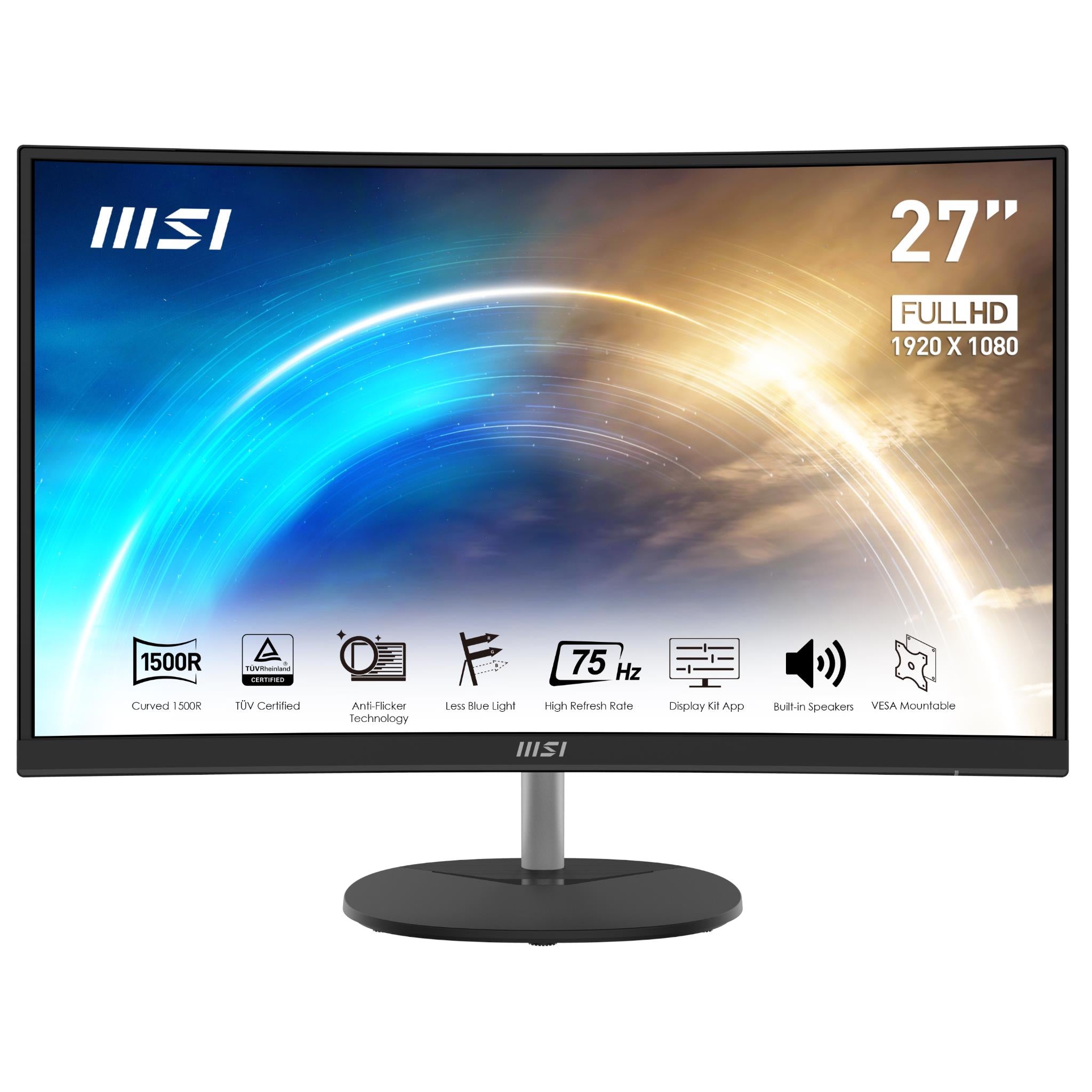 msi pro mp271ca 27" full hd curved monitor