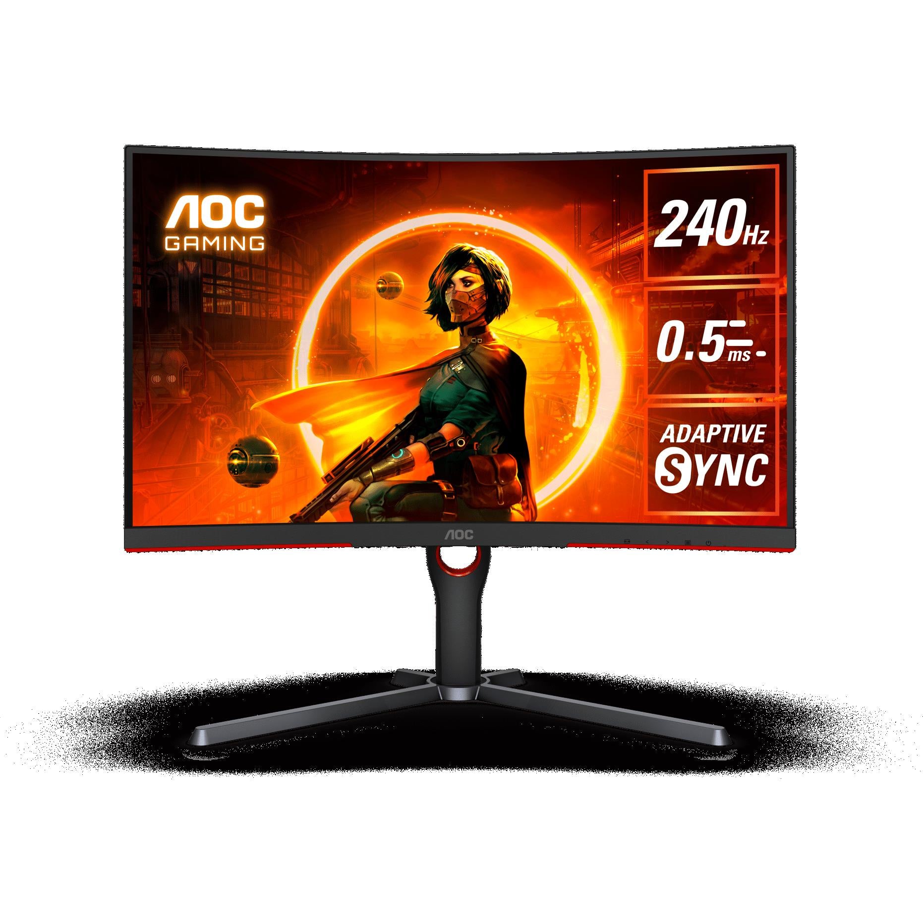 aoc cq27g3z 27" qhd 240hz curved gaming monitor