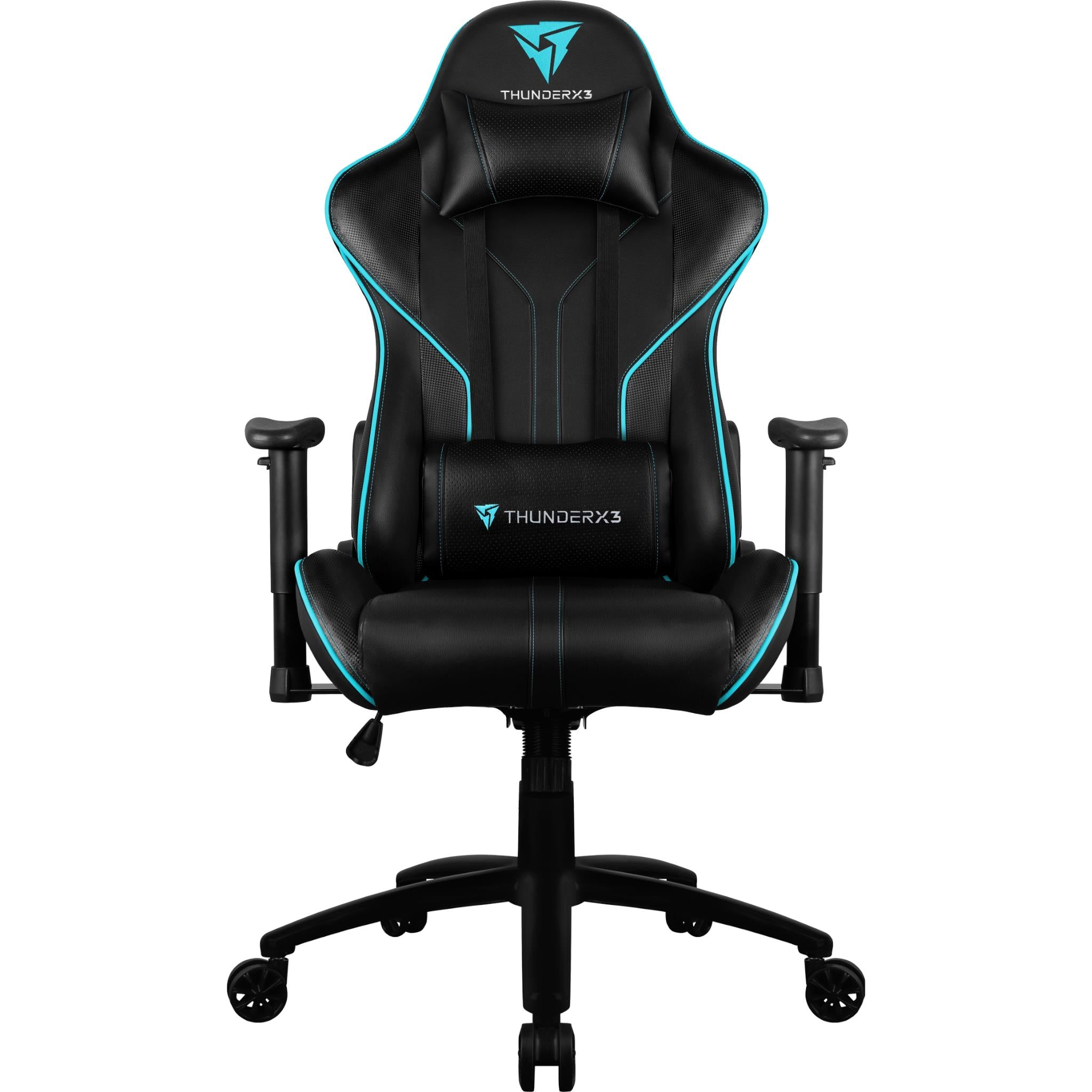 thunderx3 rc3-hex rgb colorlighting gaming chair (black/cyan)