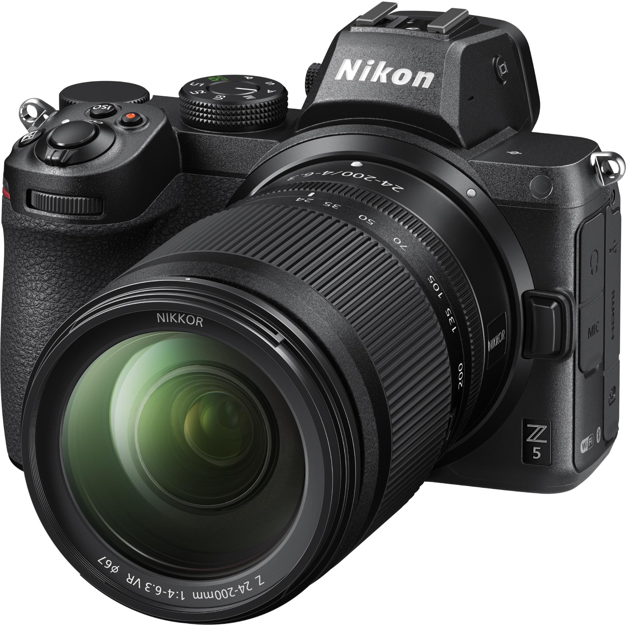 nikon z5 mirrorless camera with 24-200mm f/4-6.3 vr lens