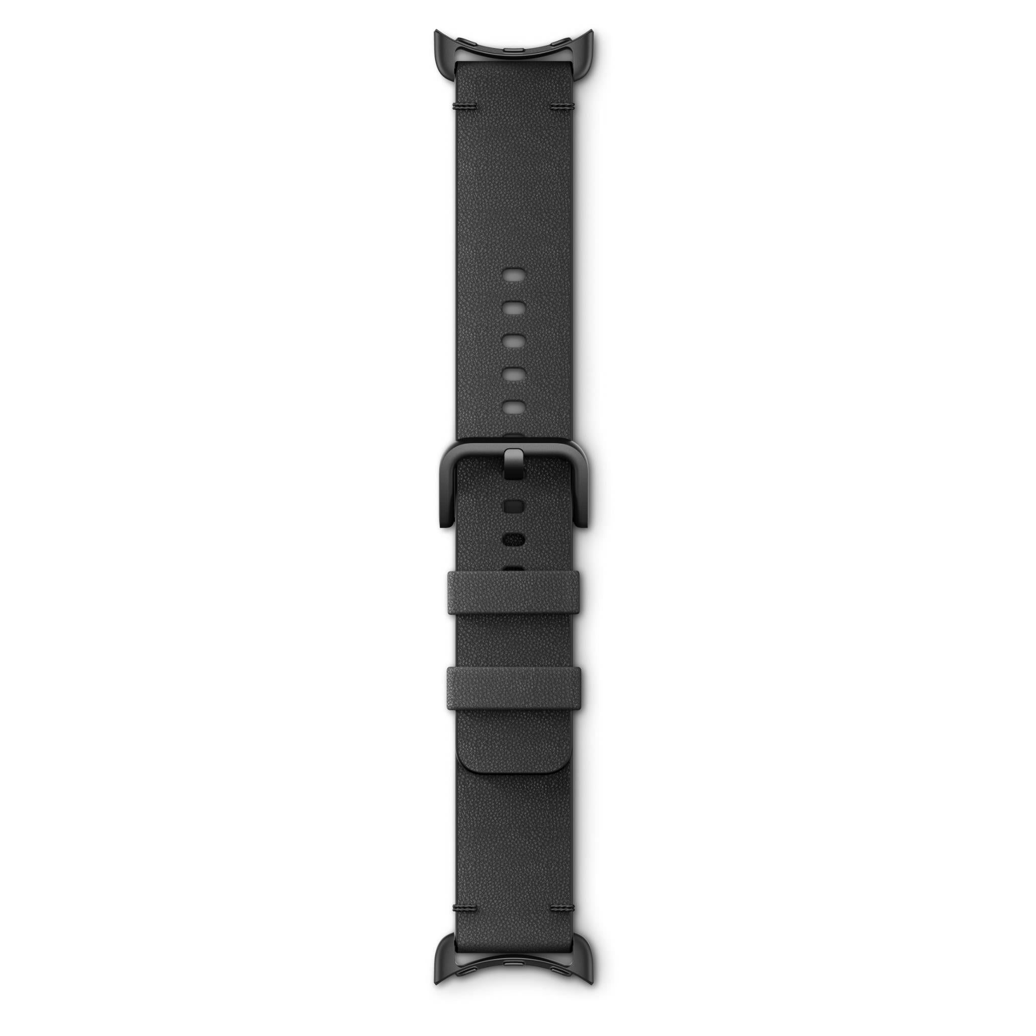 google pixel watch crafted leather band (black) [small]