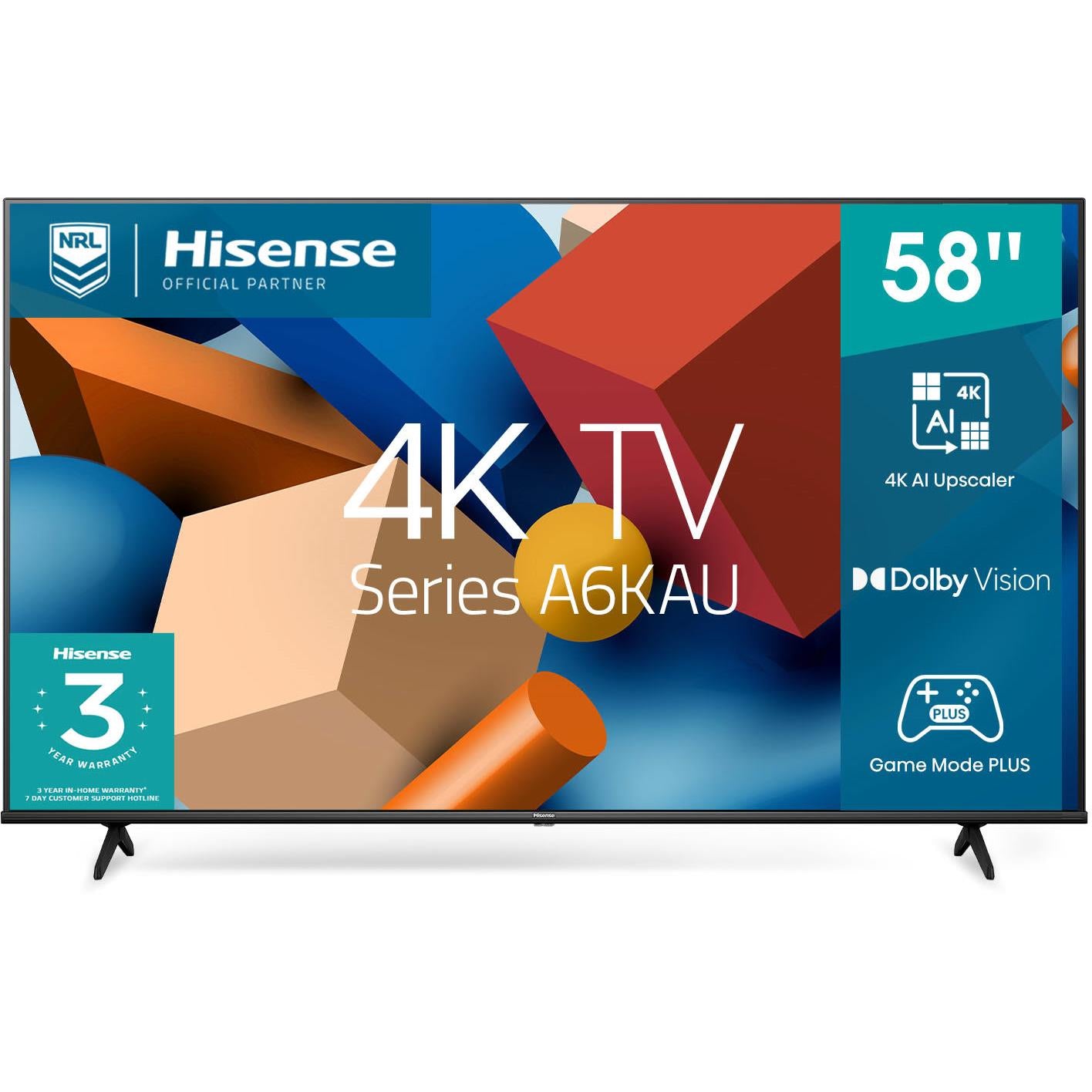 hisense 58" a6kau 4k uhd led smart tv [2023]