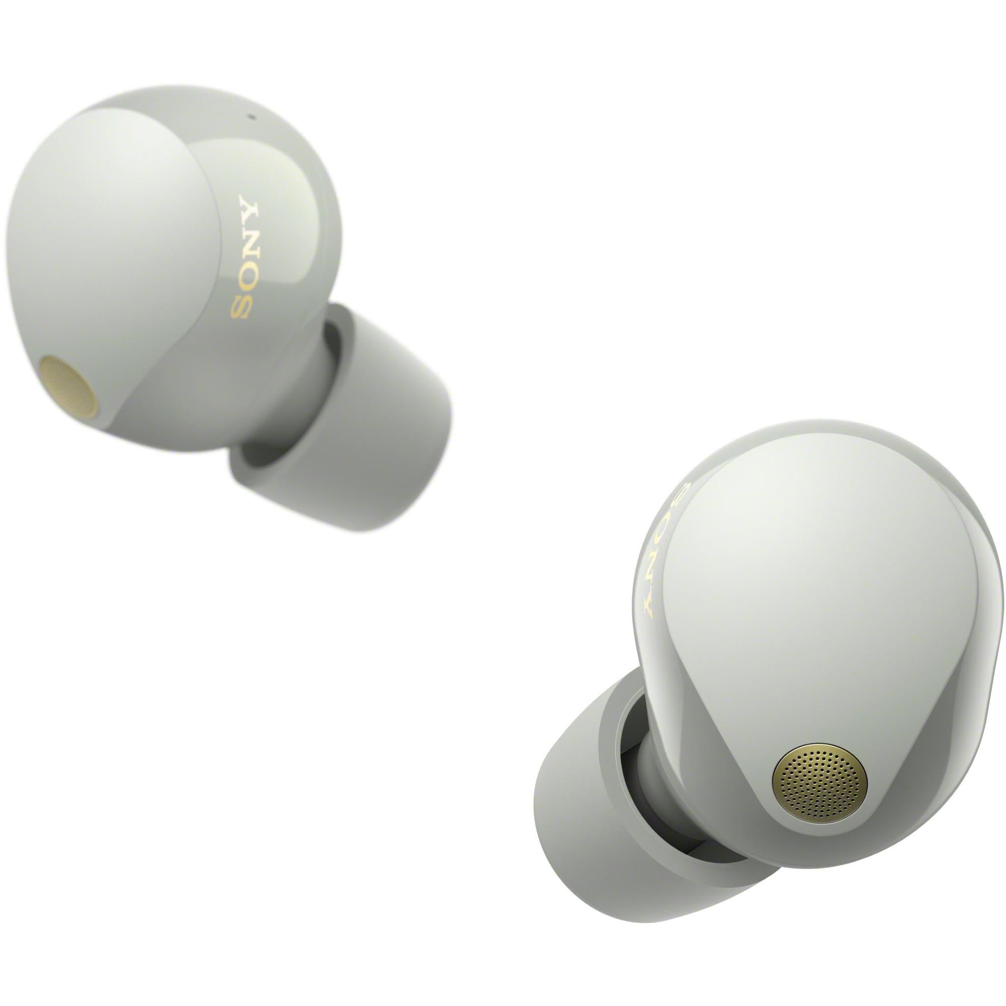 sony wf-1000xm5 true wireless noise cancelling earbuds (platinum silver)