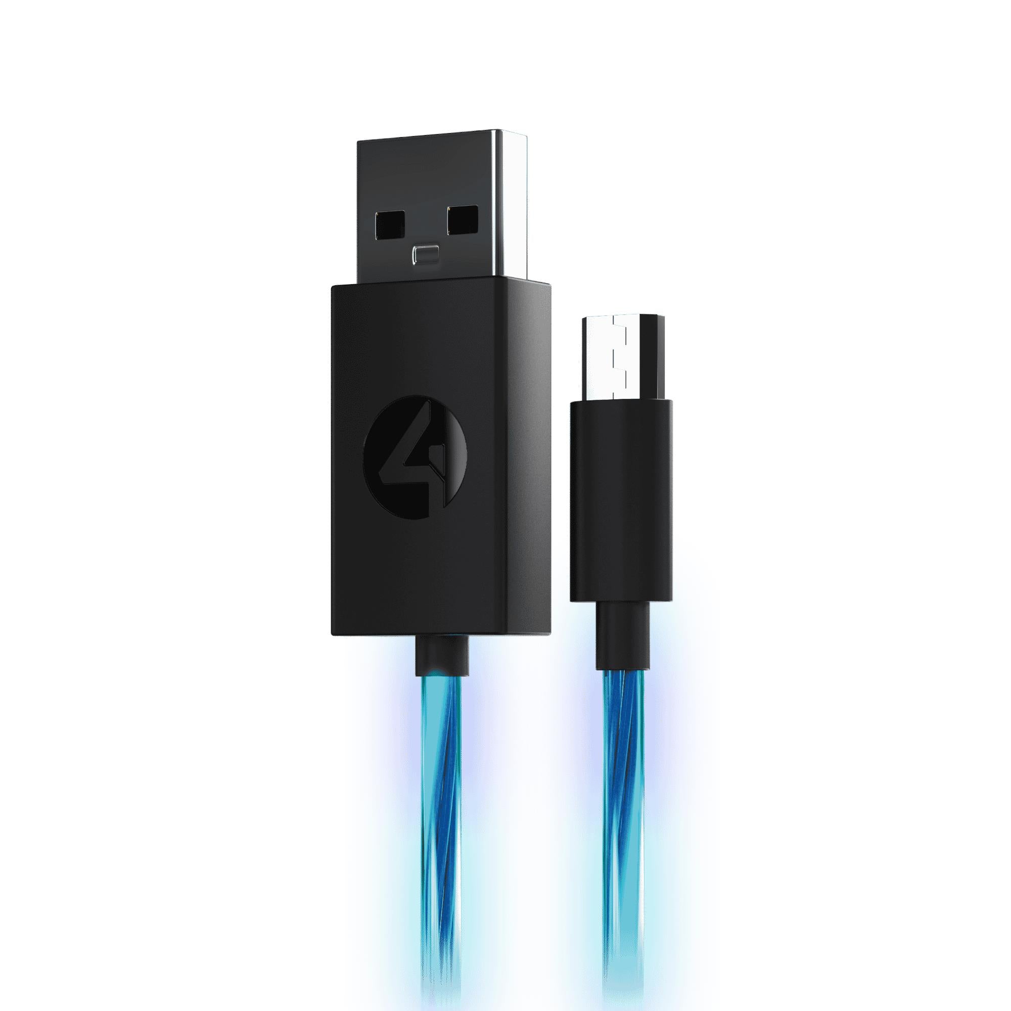 light up cable 3-meter micro usb for playstation 4