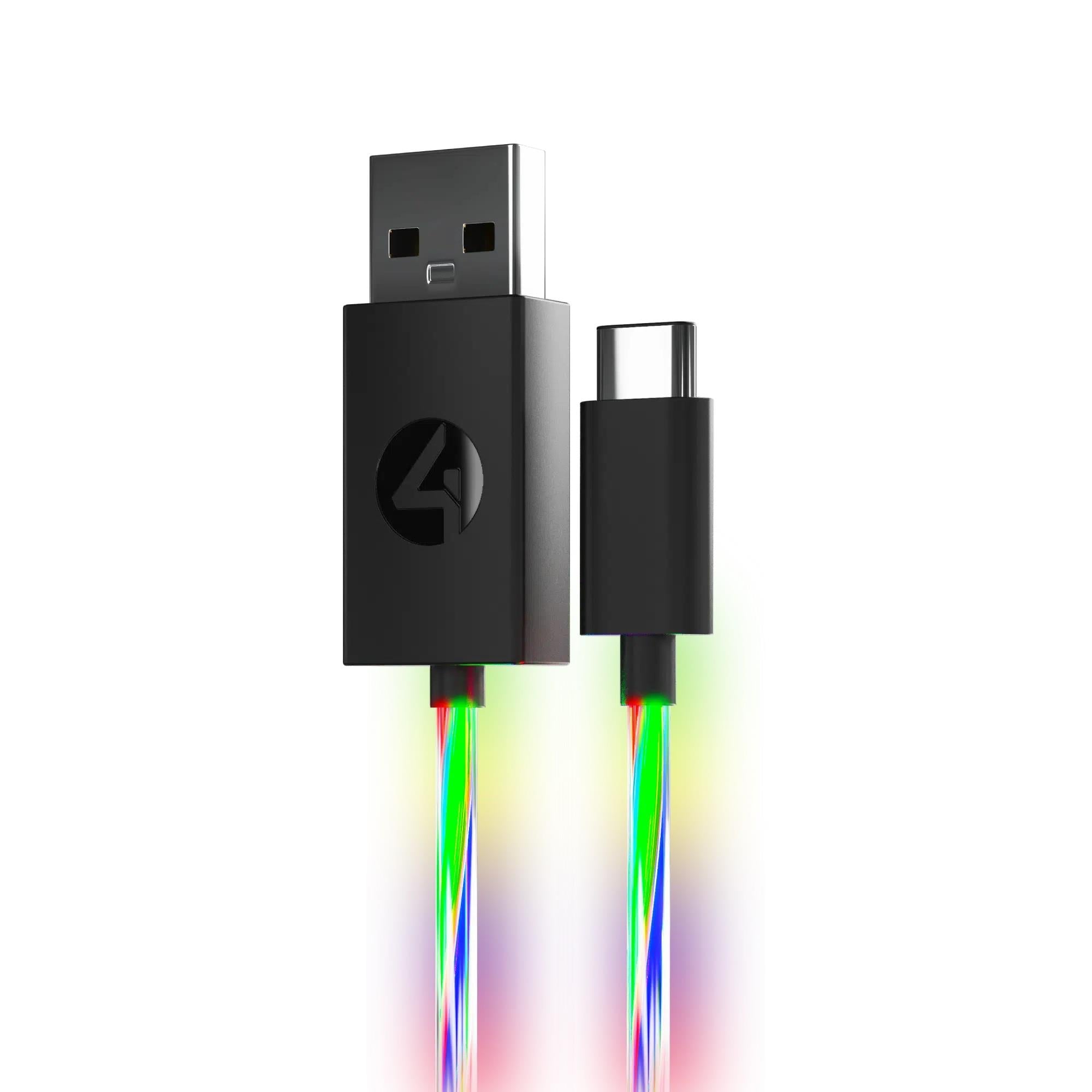 light up cable rgb 3-meter usb-c for playstation 5