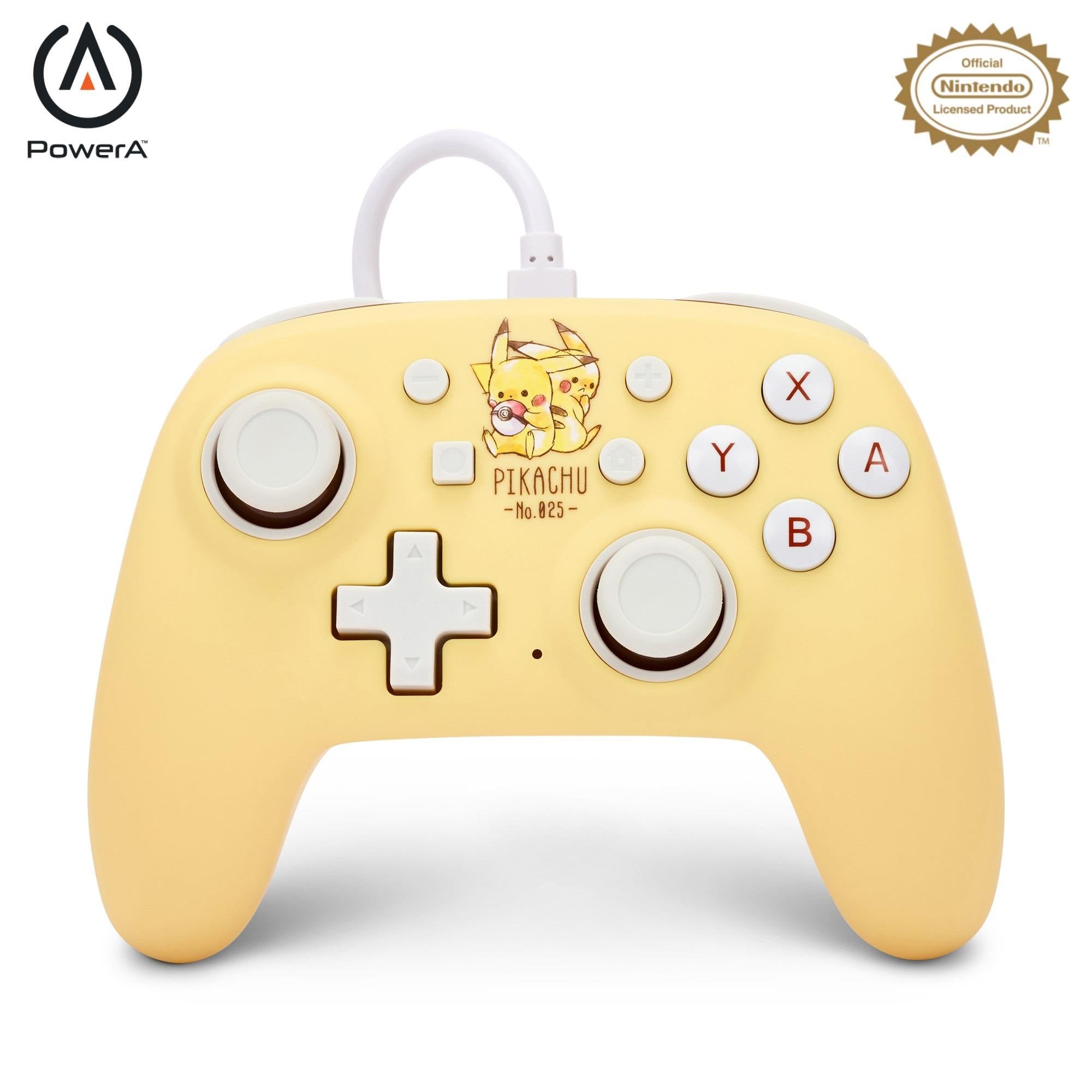 powera nano wired controller for nintendo switch (pikachu)