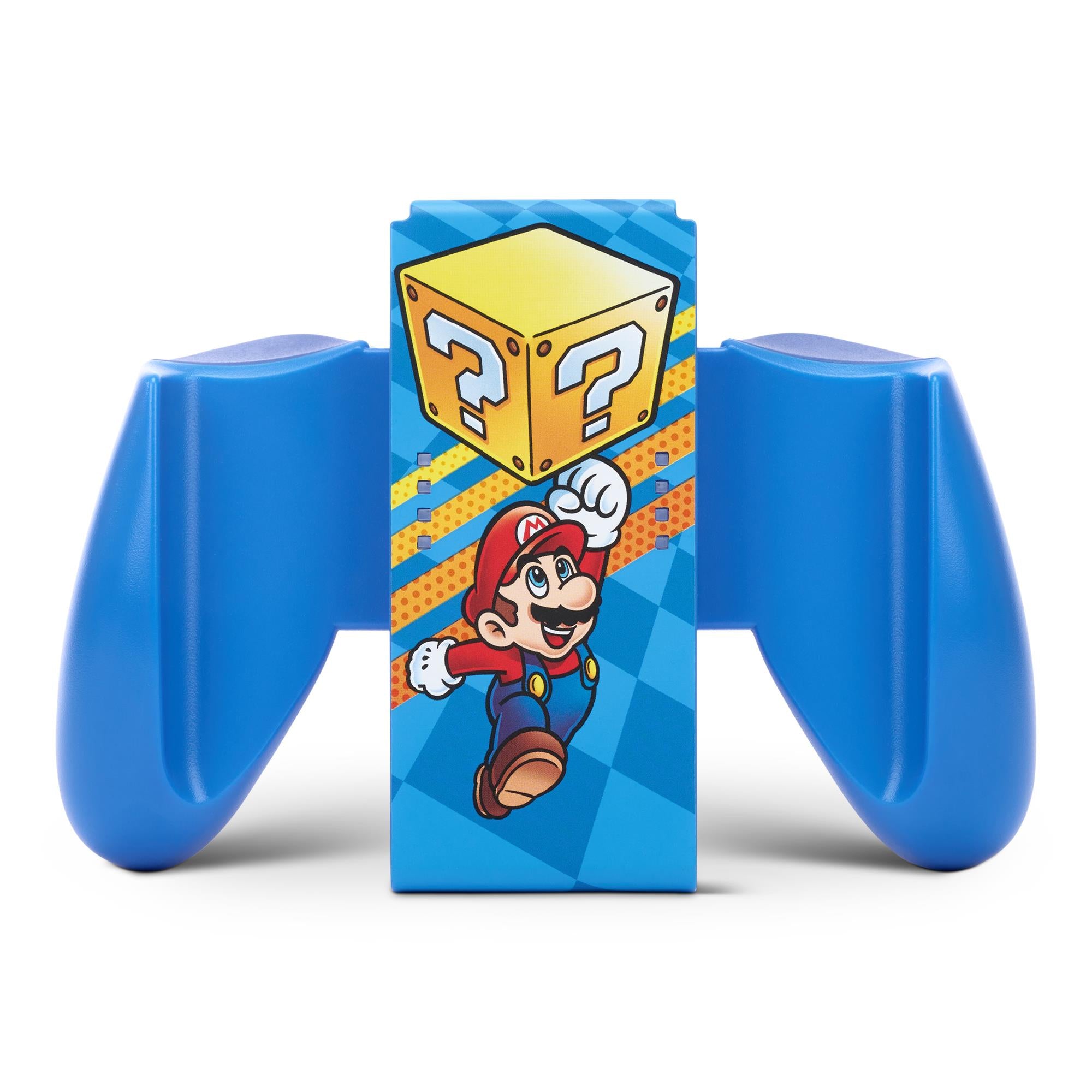 powera joy-con comfort grip for nintendo switch (block mario blue)