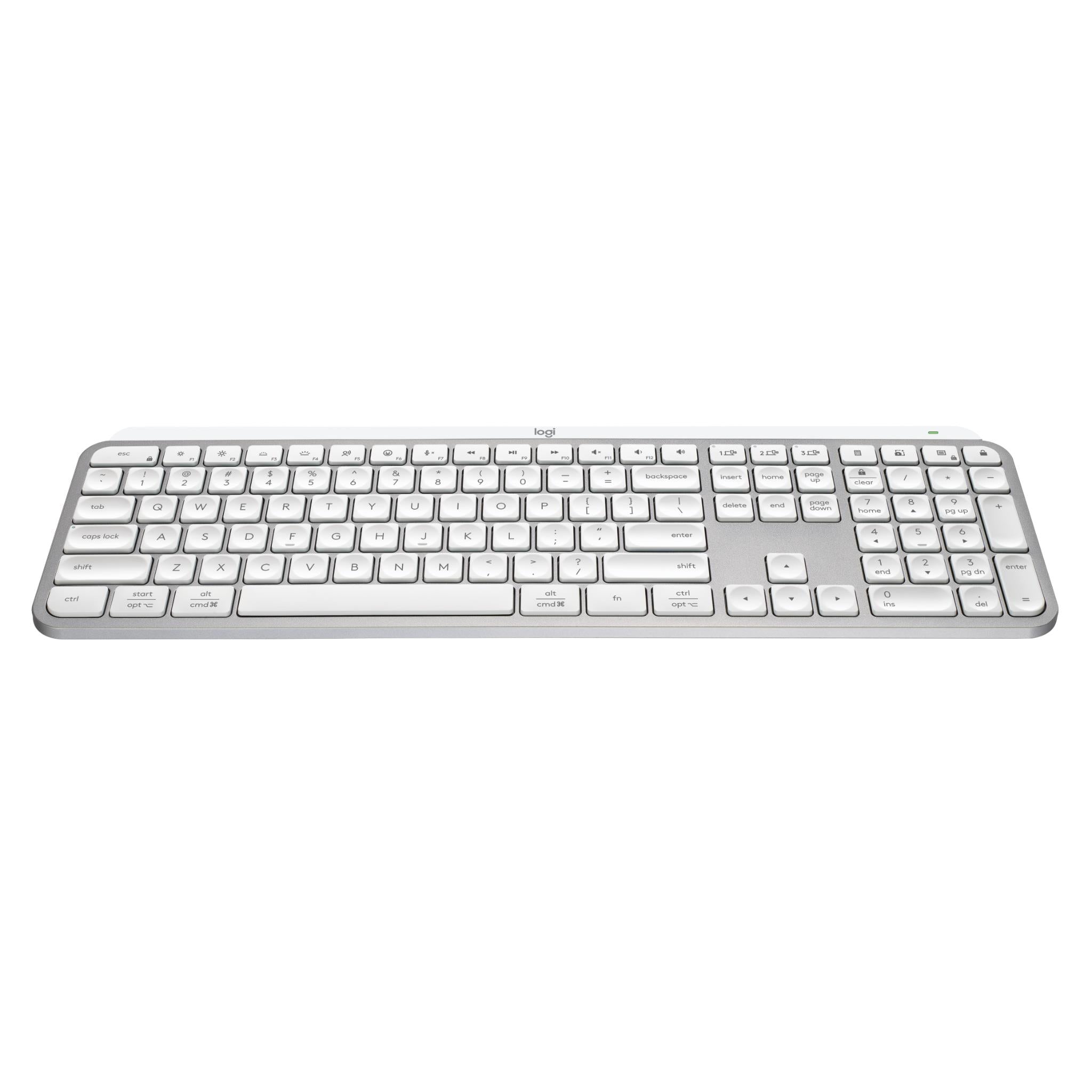 logitech mx keys s advanced wireless illuminated keyboard (pale grey)