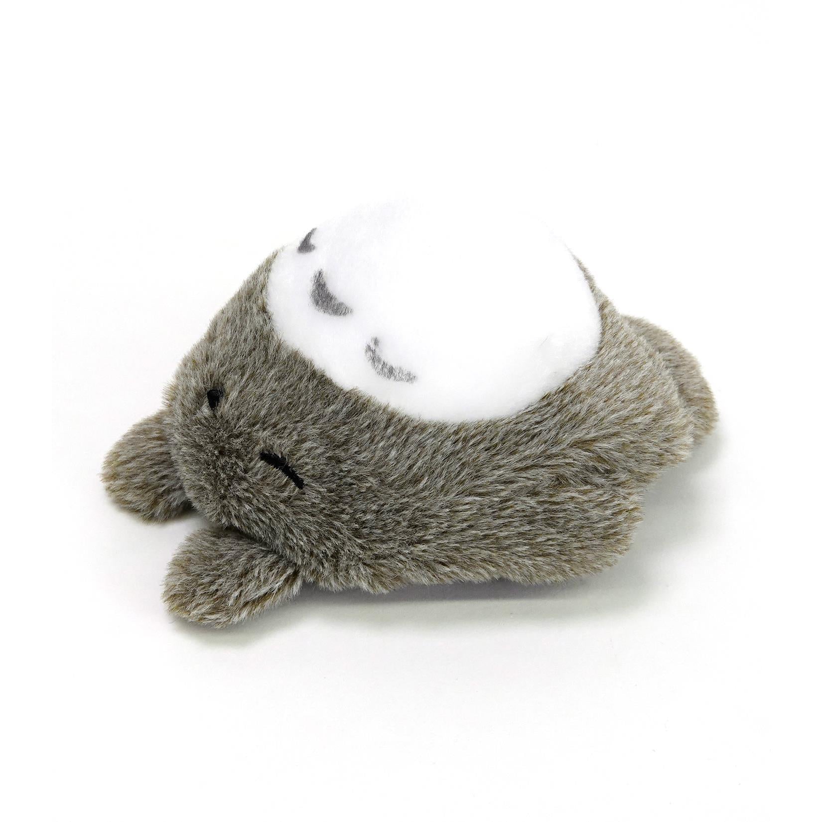 studio ghibli plush: grey totoro sleeping fluffy beanbag