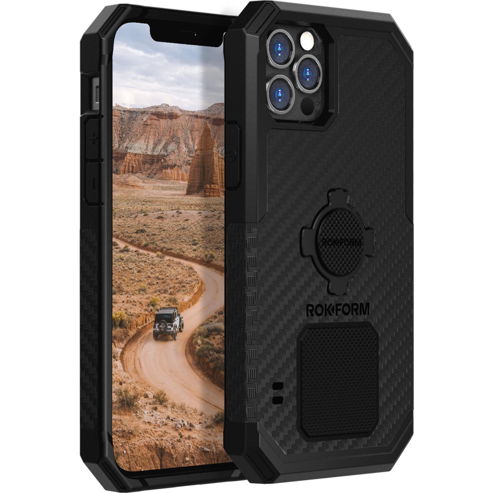 rokform rugged case for iphone 12/12 pro (black)