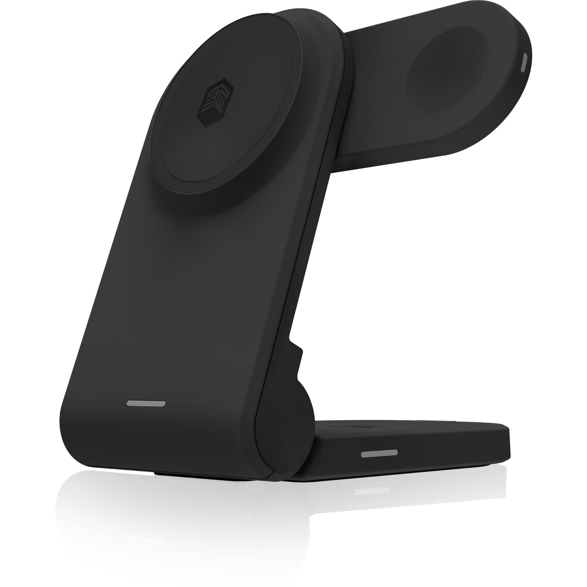 stm charge tree magnetic 3-in-1 wireless charging stand (black)