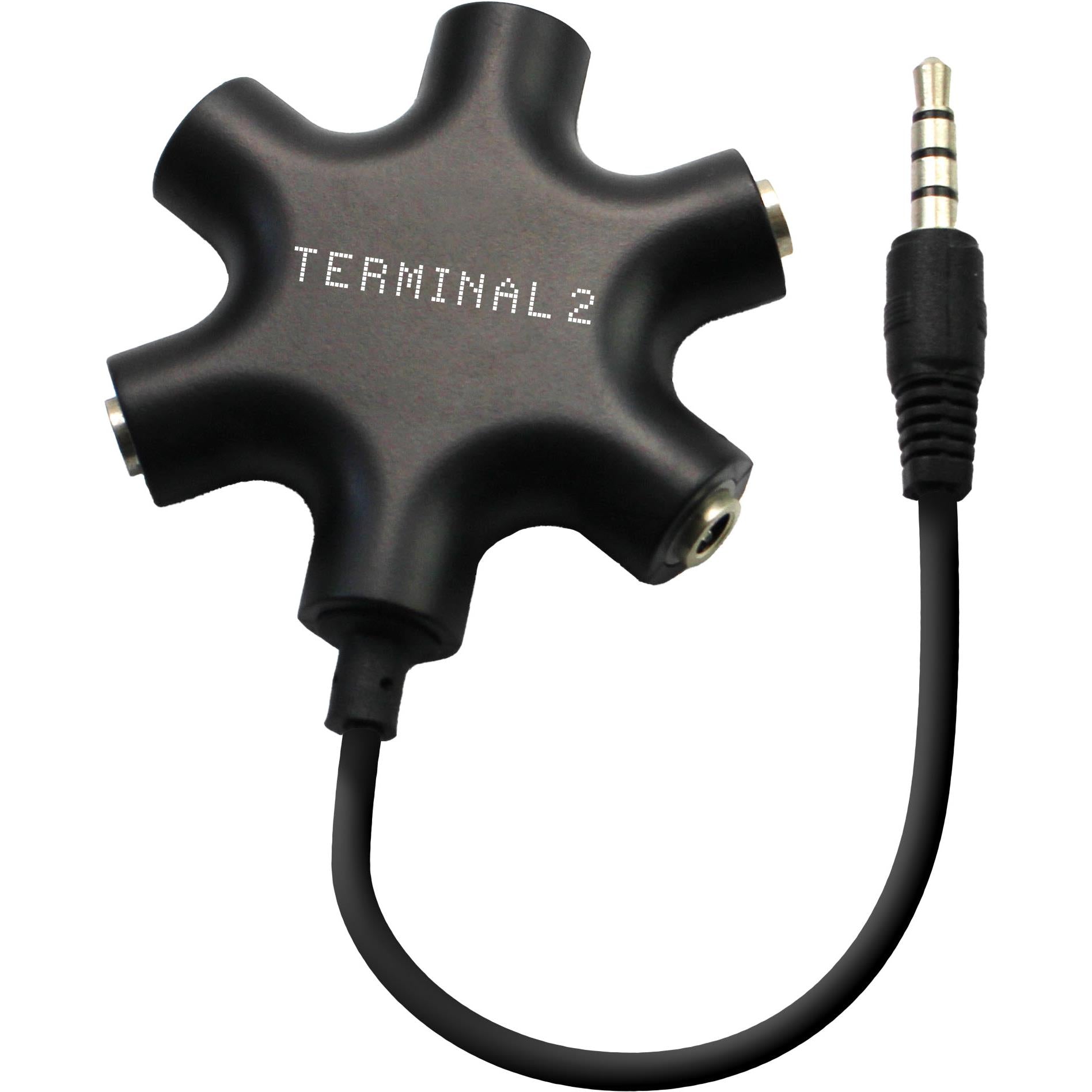 terminal 2 headphone audio 3.5mm 5 way splitter