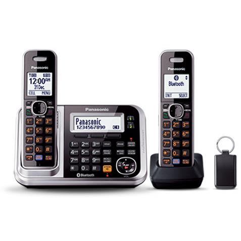 panasonic kx-tg7892azs cordless phones with answering machine (twin pack)
