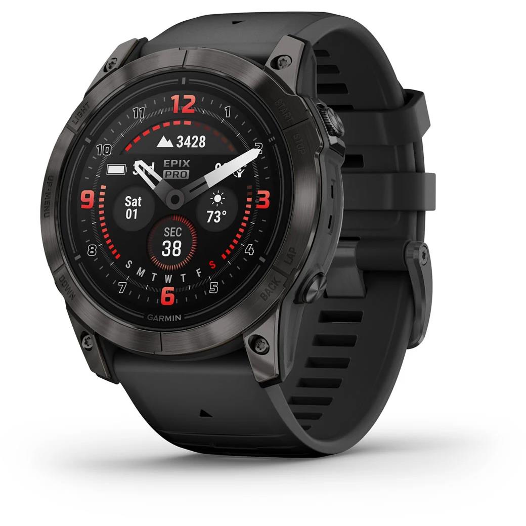 garmin epix™ pro (gen 2) sapphire edition 51mm carbon grey dlc titanium with black band