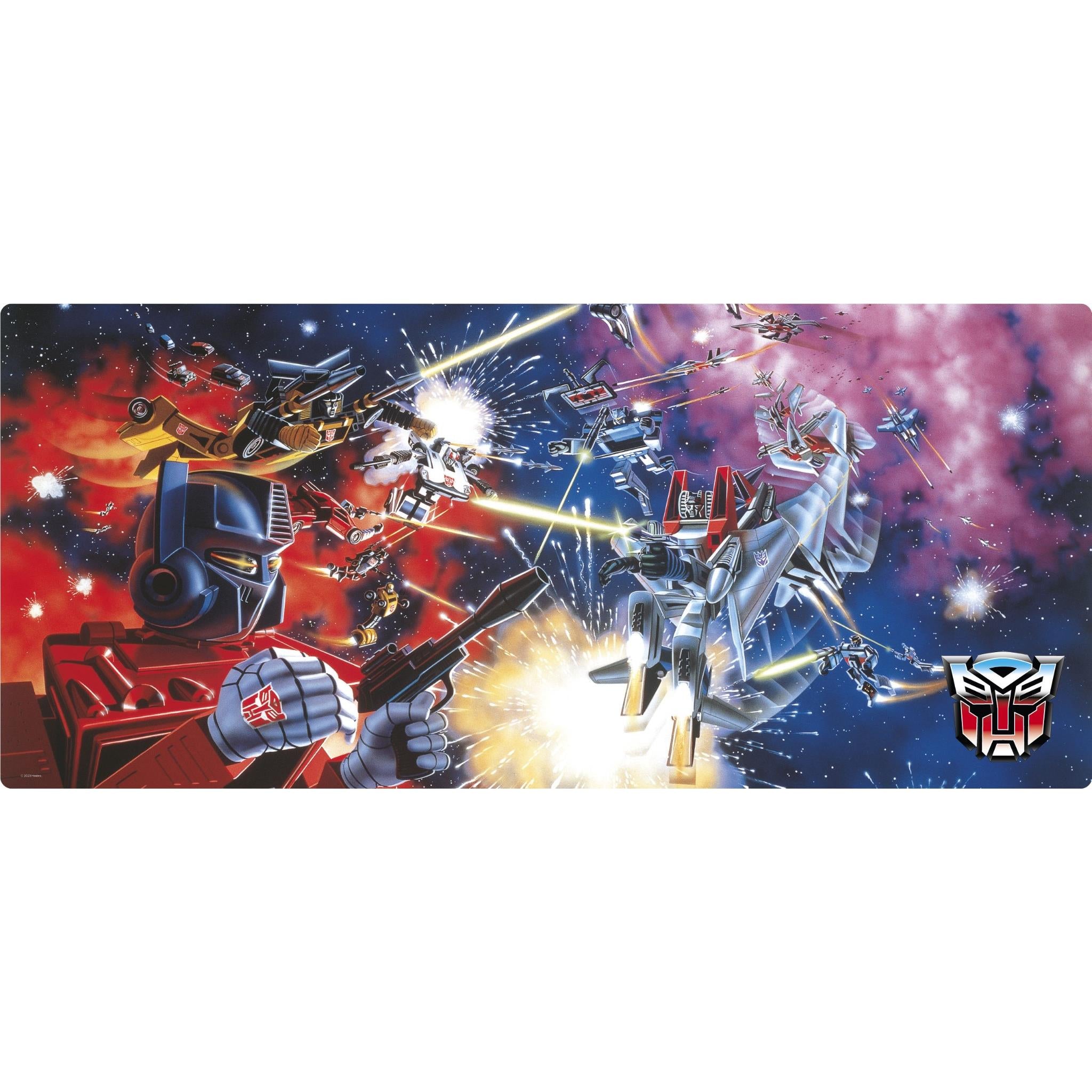 transformers - space battle retro - xxl gaming mat