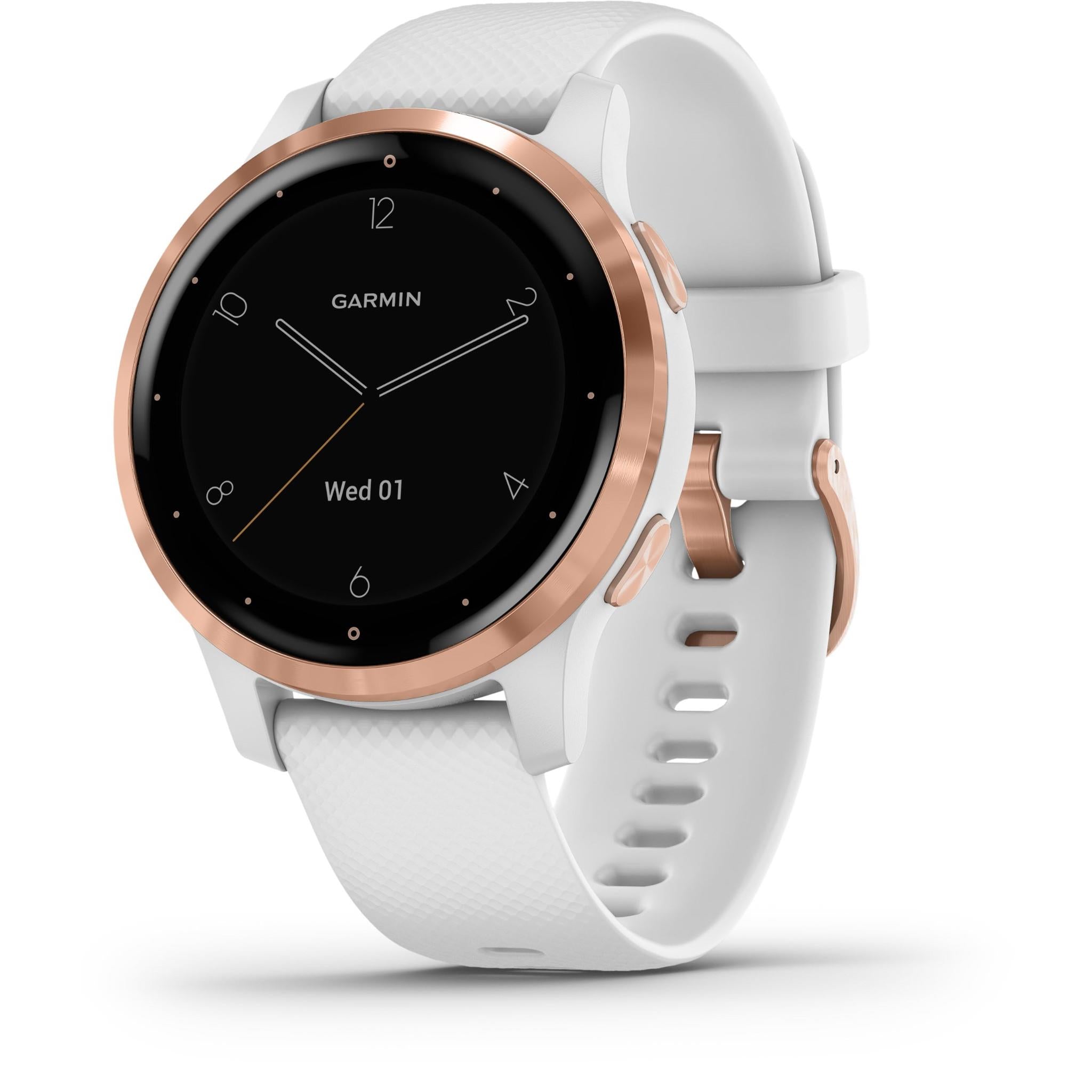 Garmin VivoActive 4S Smart Watch (White/Rose - JB Hi-Fi