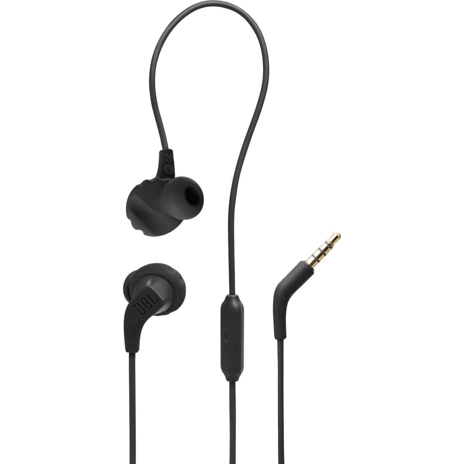 jbl endurance run 2 wired in-ear headphones (black)