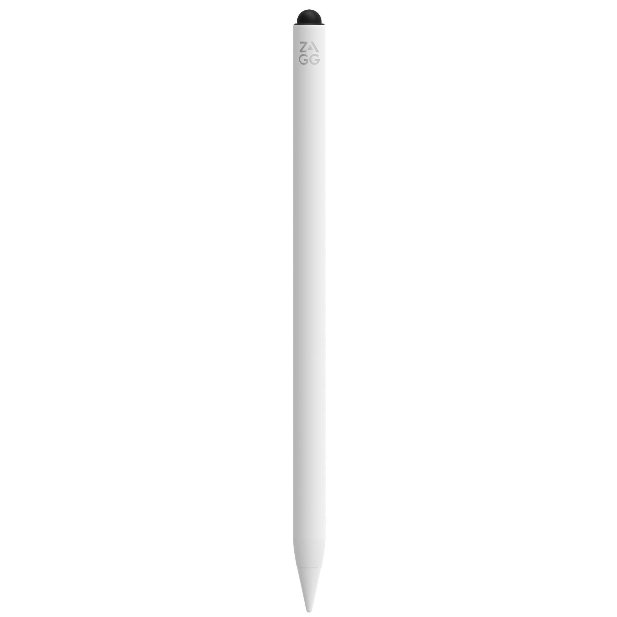 zagg pro stylus 2 pencil with wireless charging adapter (white)