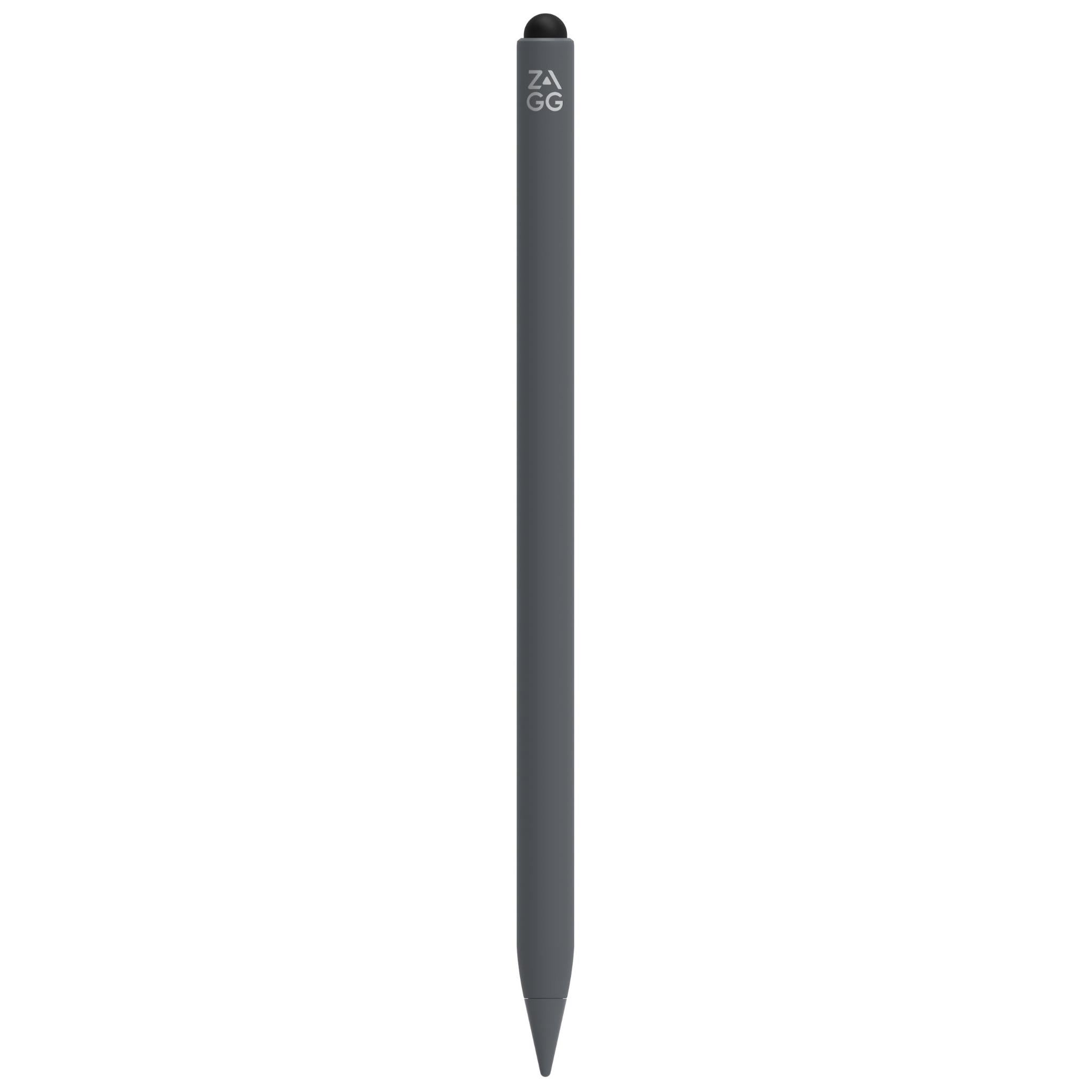 zagg pro stylus 2 pencil with wireless charging adapter (grey)