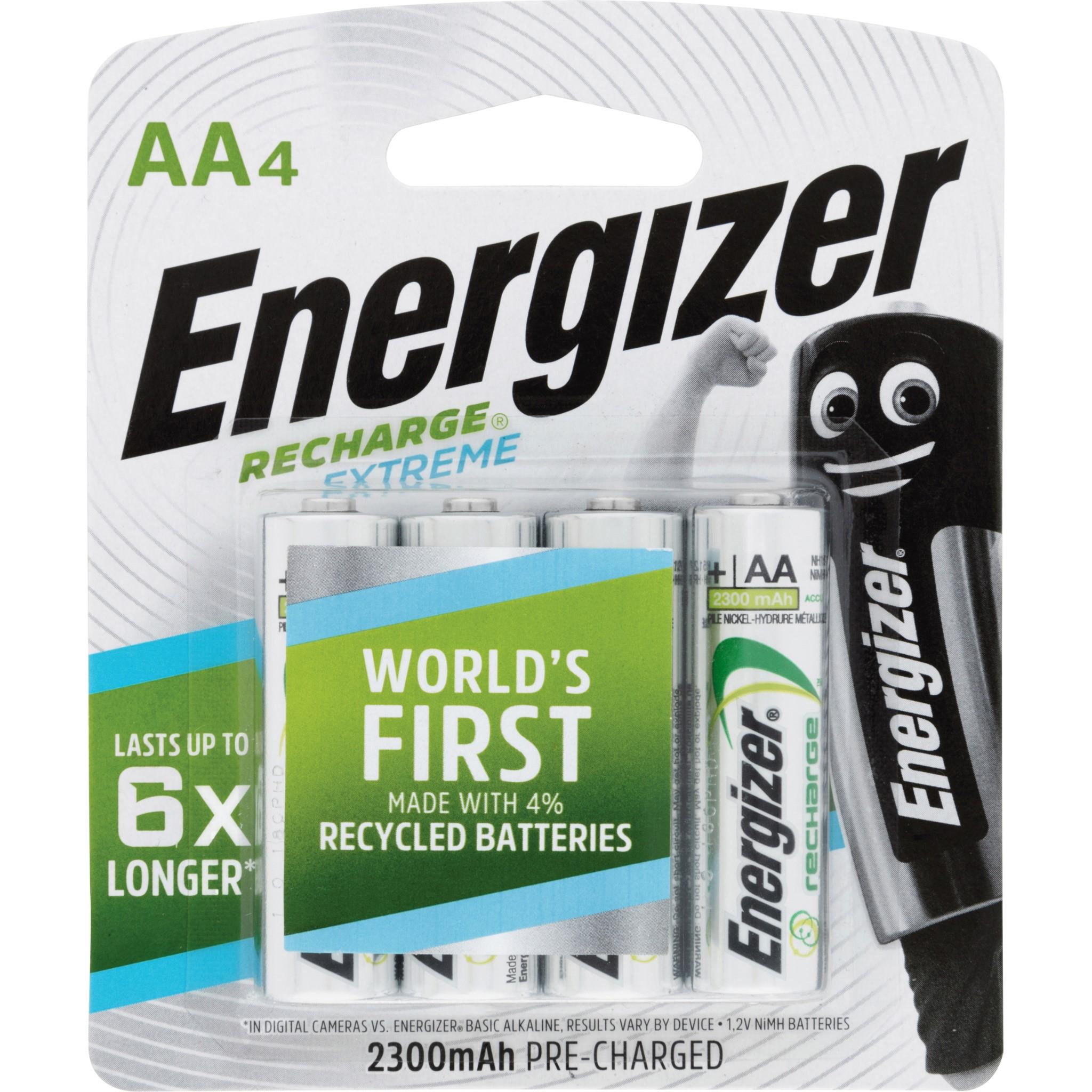 energizer rechargeable aa battery 2300 mah (4-pack)