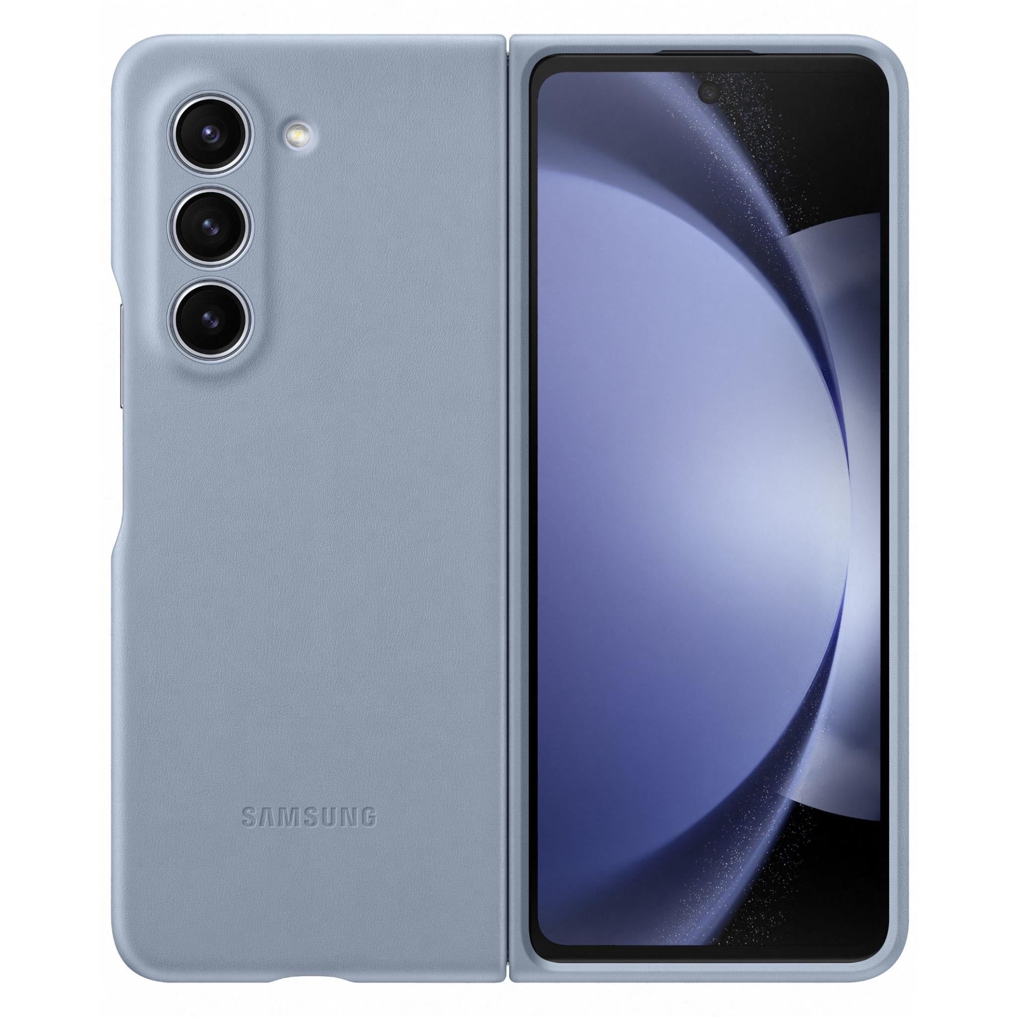 samsung eco-leather case for galaxy z fold5 (blue)