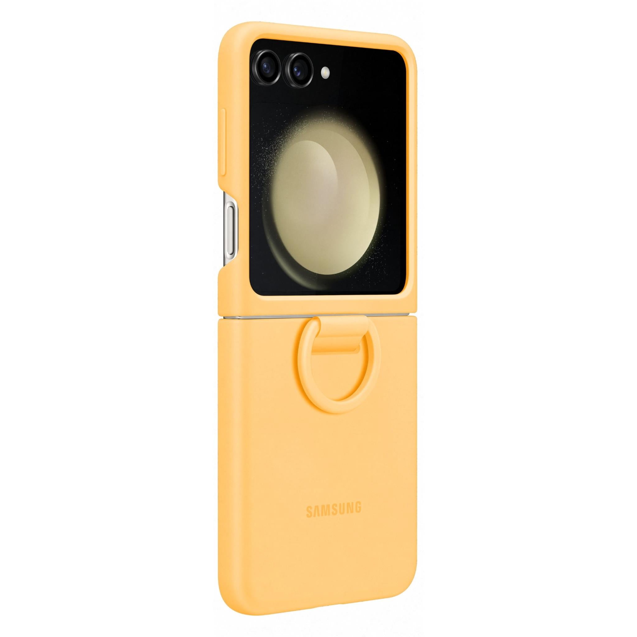 samsung silicone case with ring for galaxy flip5 (apricot)